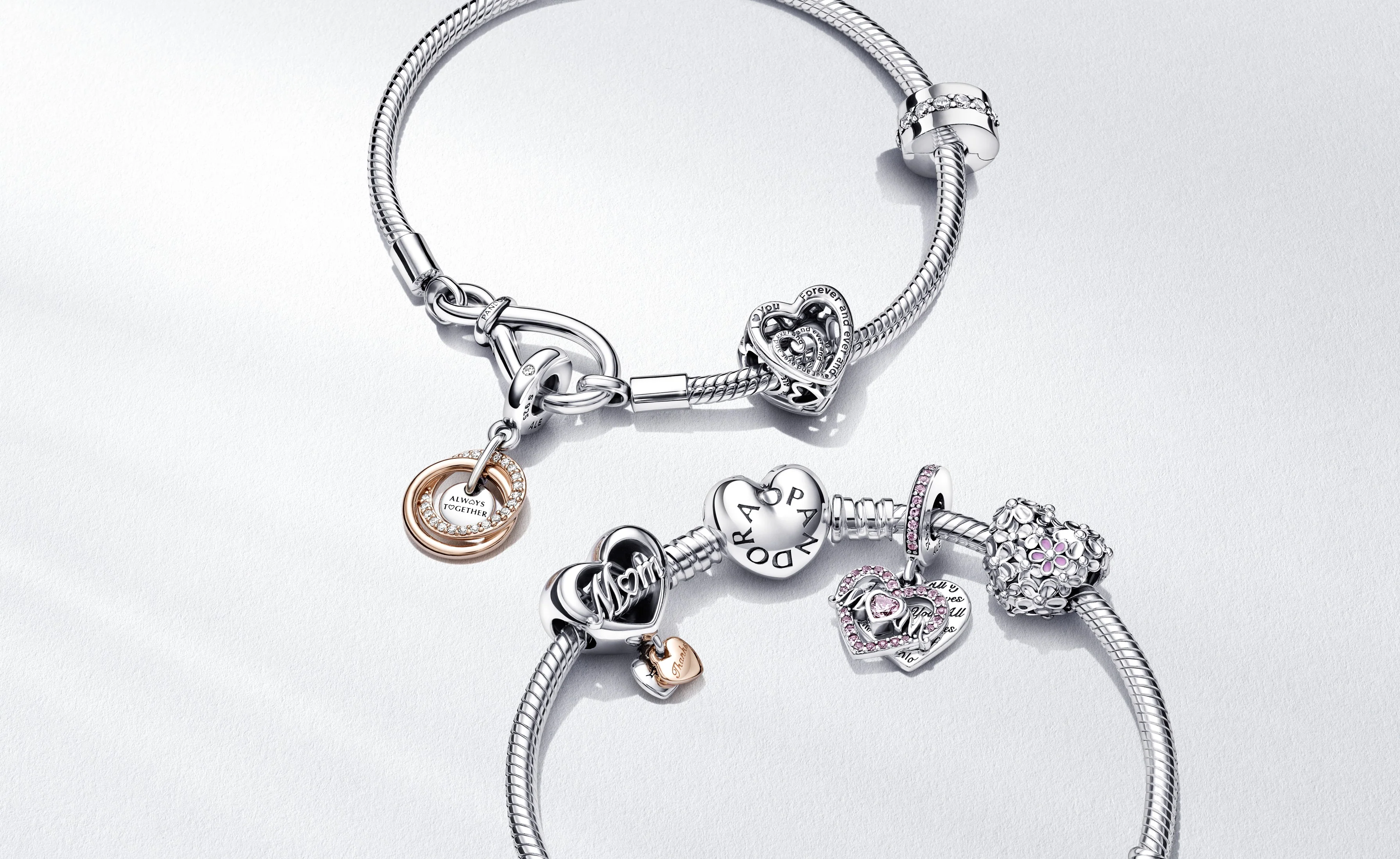 Heart Sterling Silver Charm With Pink And Violet Enamel - Image 5