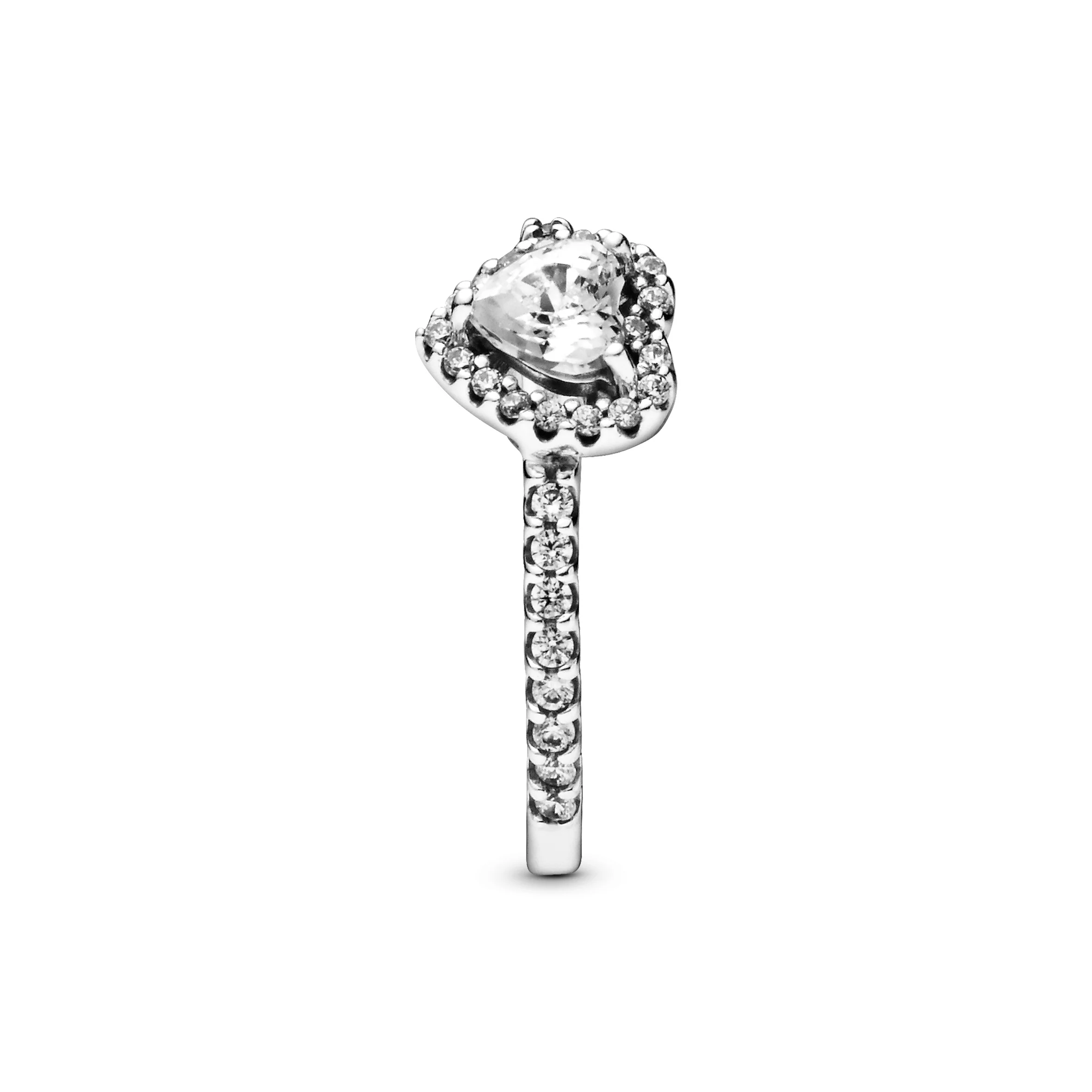 Heart Sterling Silver Ring With Clear Cubic Zirconia - Image 3