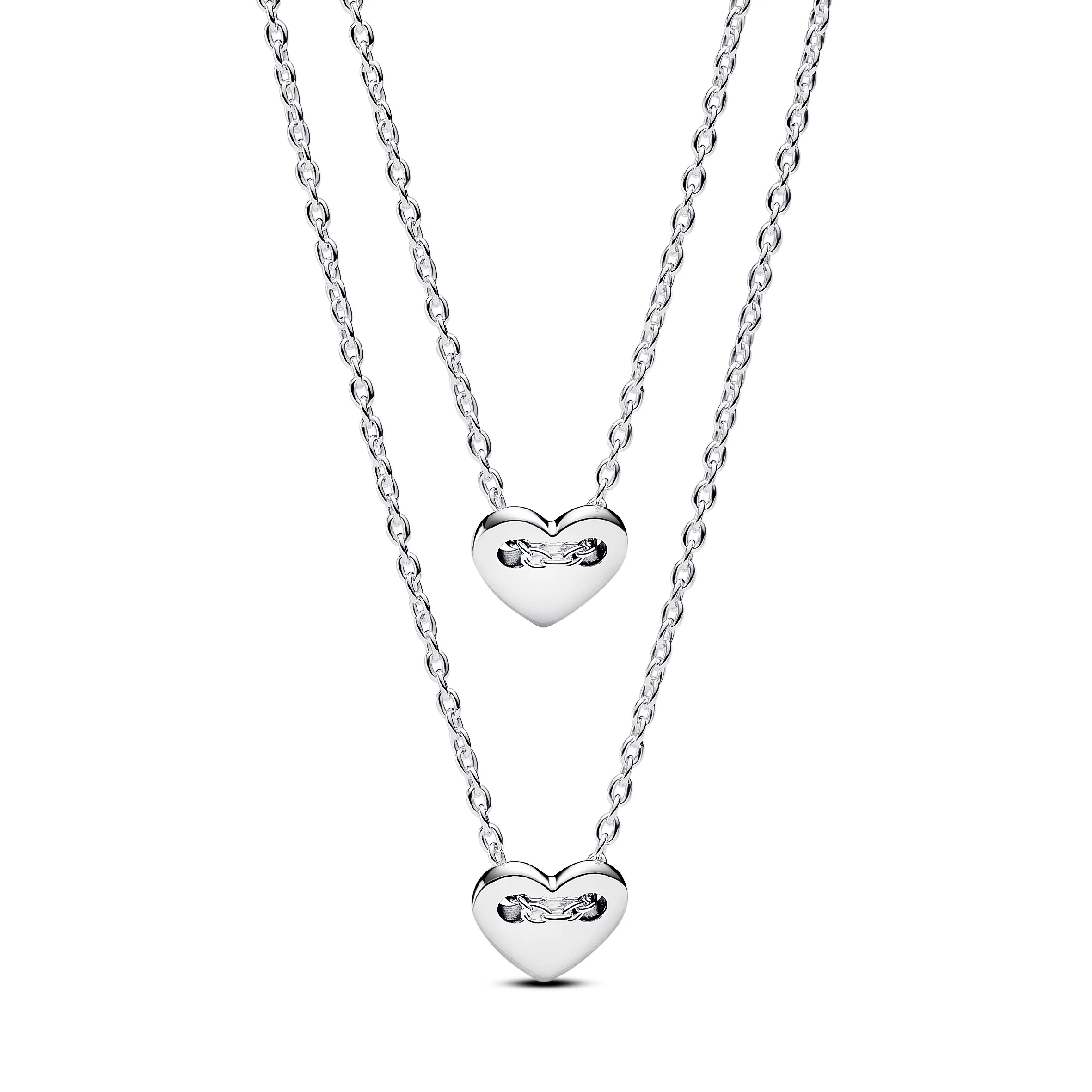Hearts Sterling Silver Splittable Collier Necklaces - Image 4