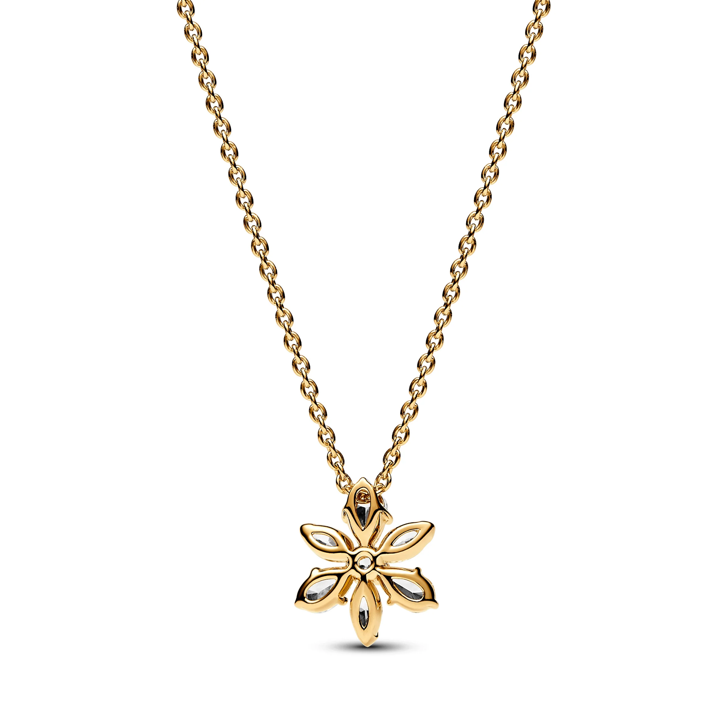 Herbarium Cluster 14K Gold-Plated Collier With Clear Cubic Zirconia - Image 5