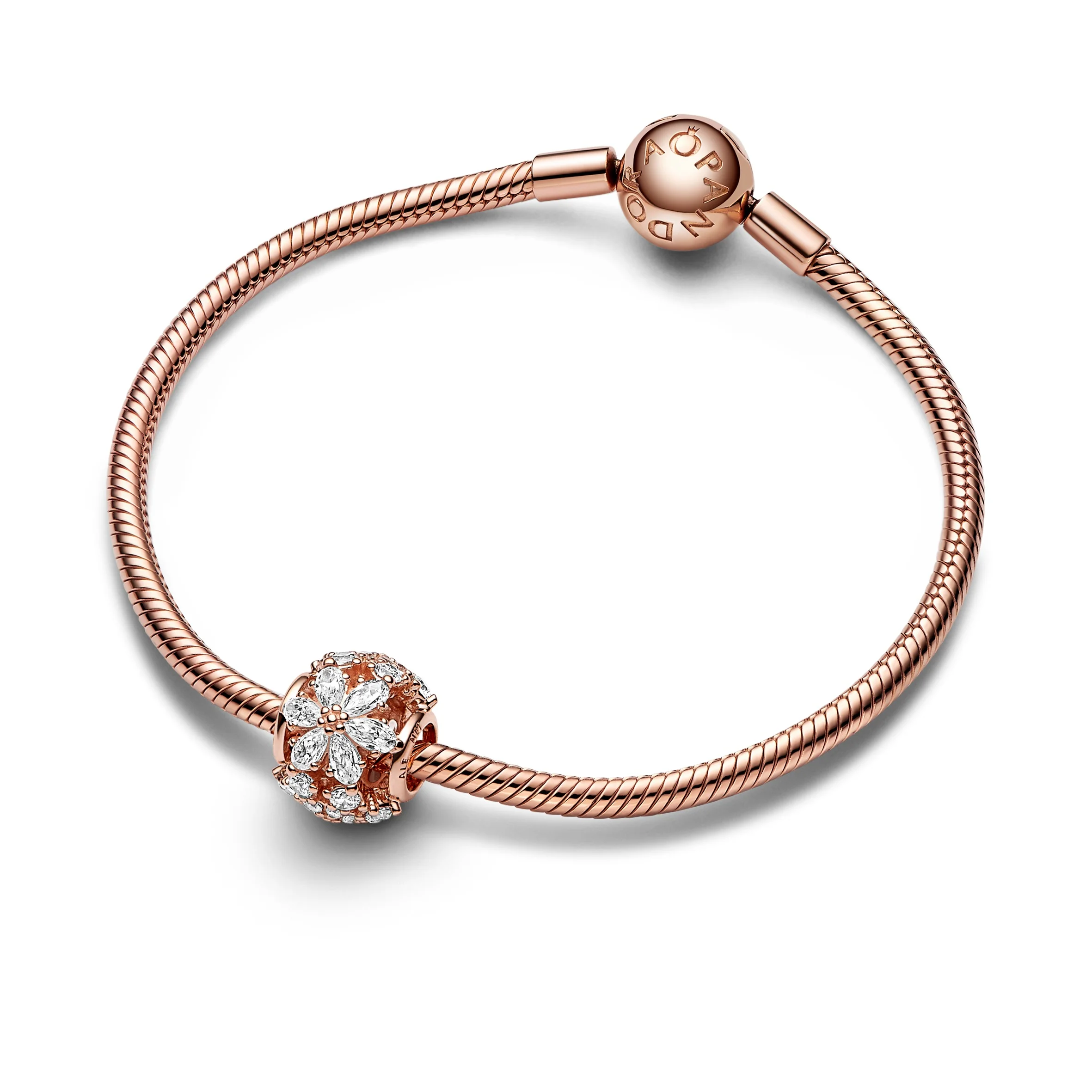 Herbarium Cluster 14K Rose Gold-Plated Charm With Clear Cubic Zirconia - Image 3