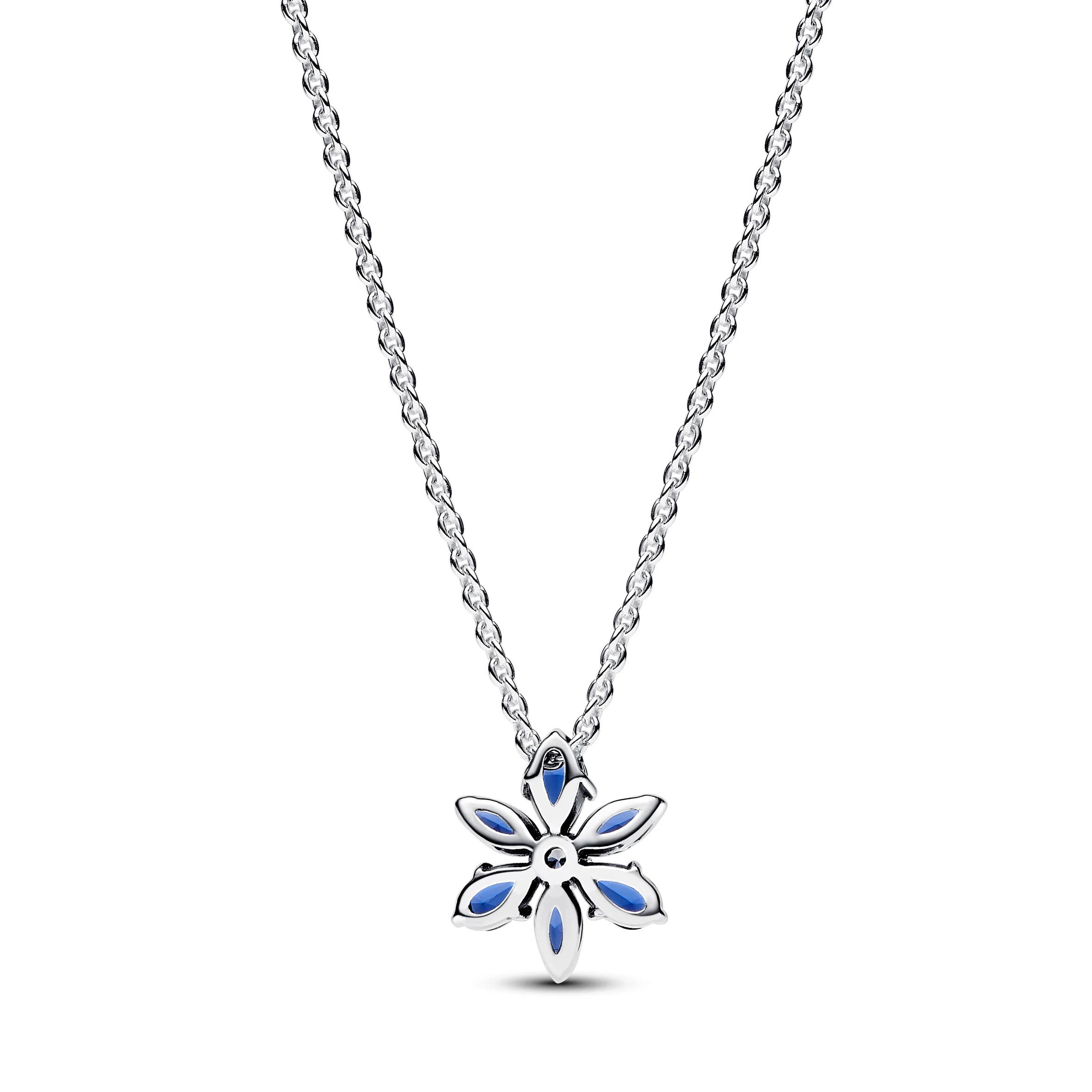 Herbarium Cluster Sterling Silver Collier With Princess Blue Crystal And Clear Cubic Zirconia - Image 7