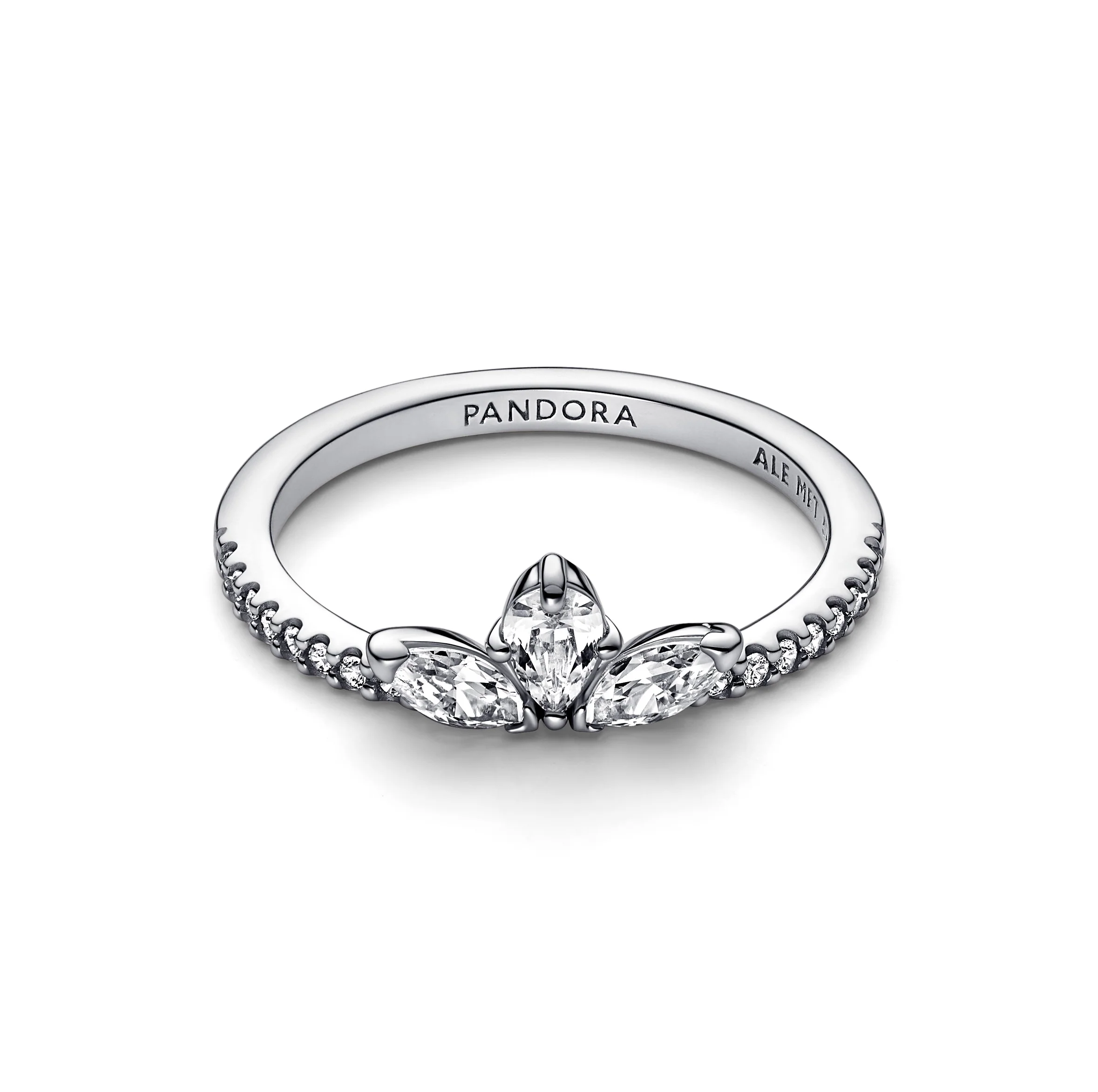 Herbarium Cluster Sterling Silver Ring With Clear Cubic Zirconia - Image 4