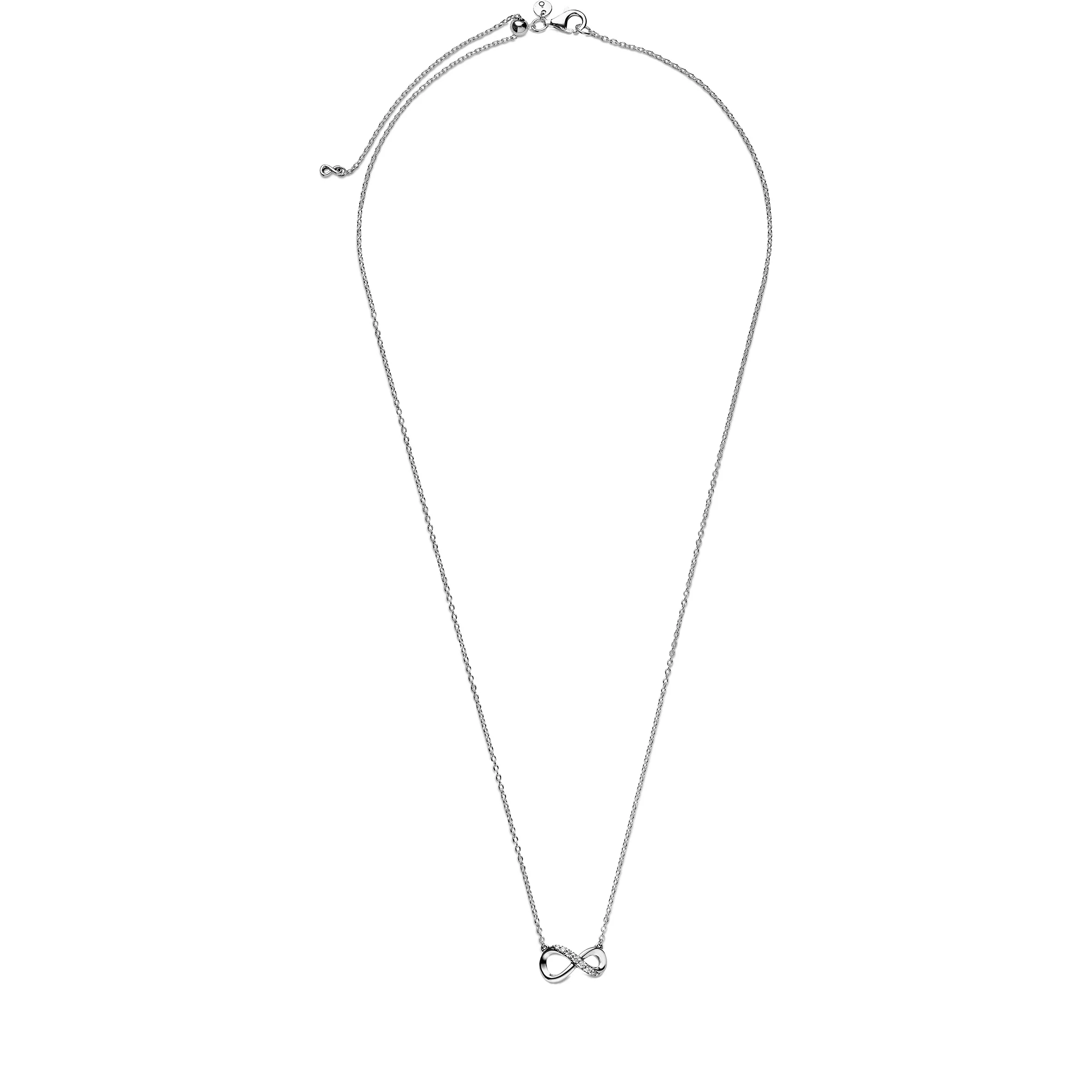 Infinity Sterling Silver Collier With Clear Cubic Zirconia - Image 4