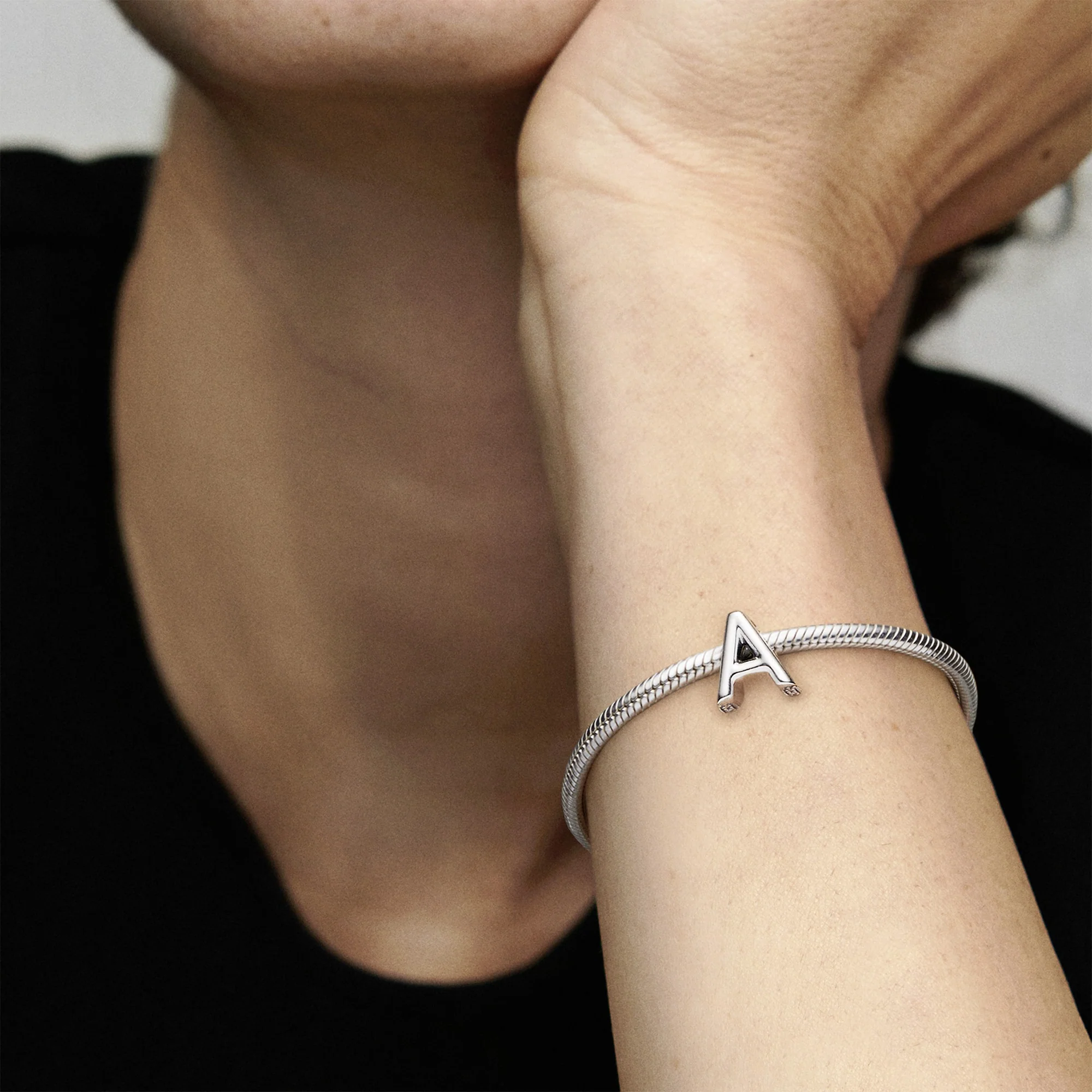 Letter A Silver Charm - Image 3