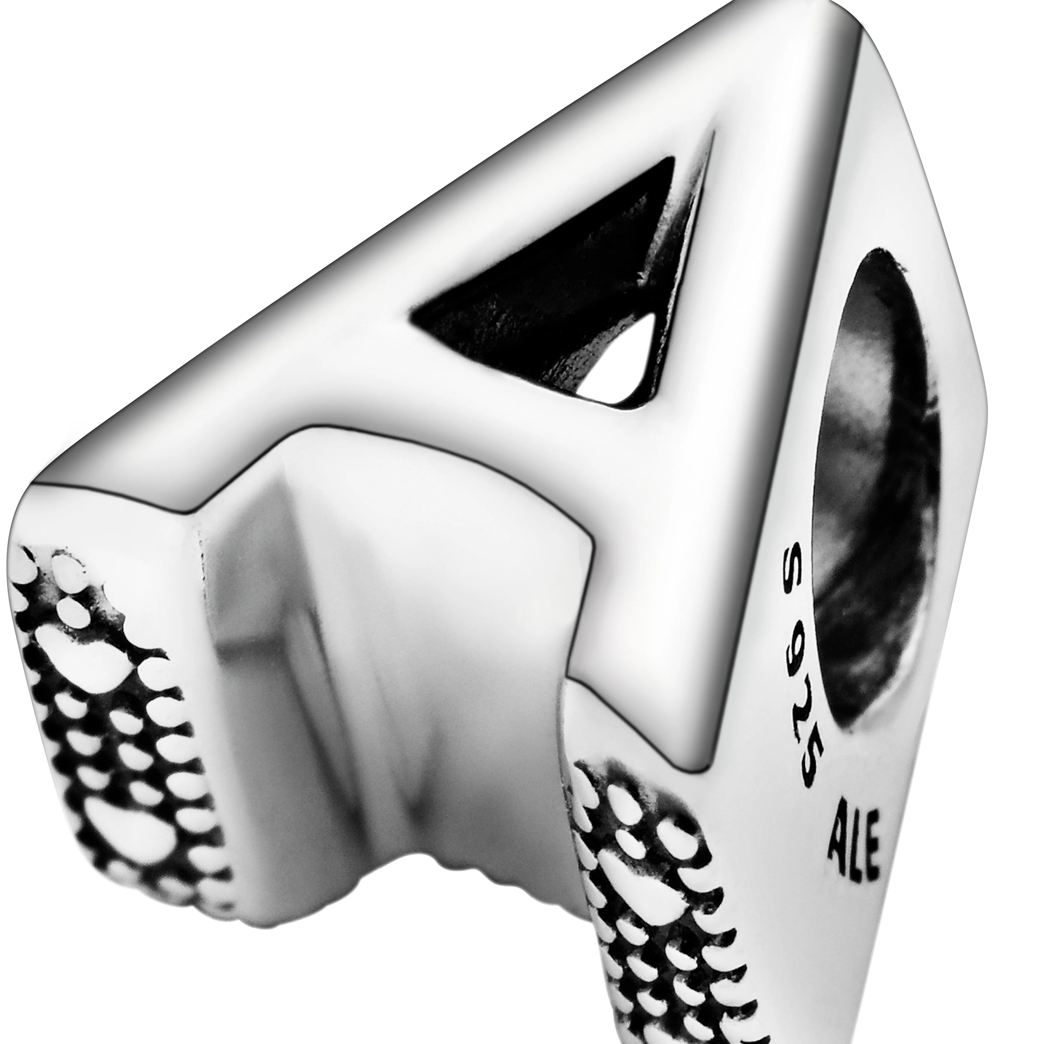 Letter A Silver Charm - Image 4