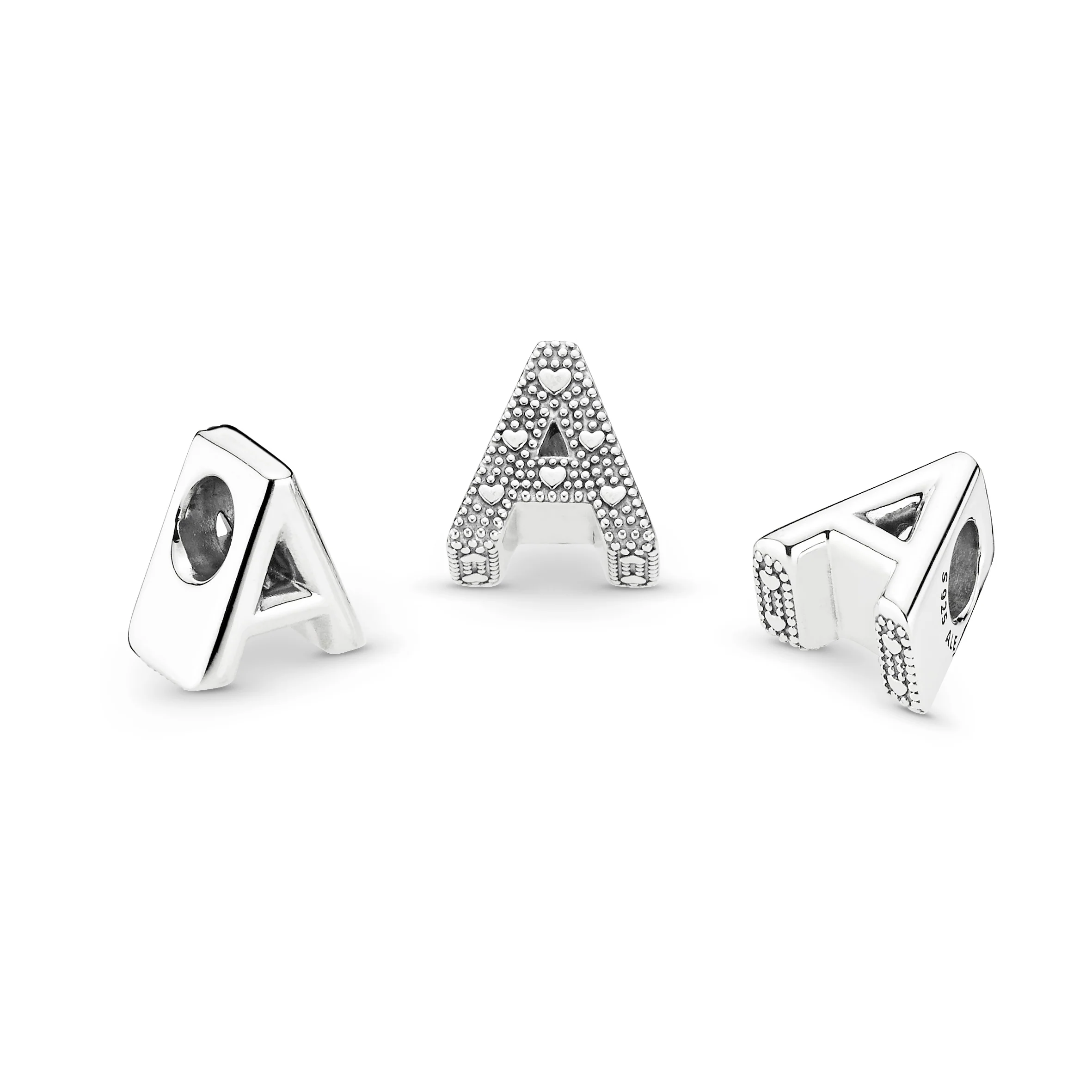 Letter A Silver Charm - Image 5