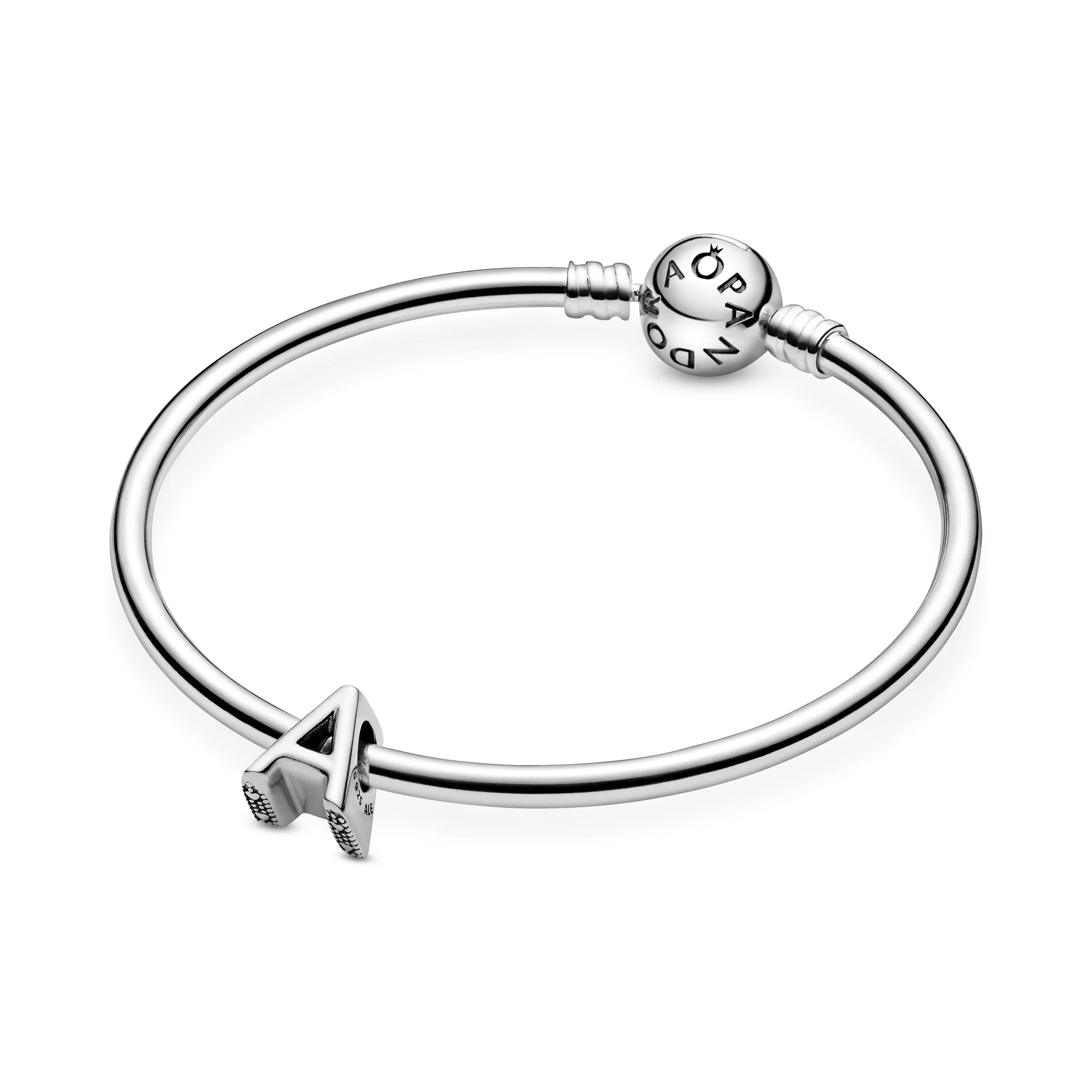 Letter A Silver Charm - Image 6