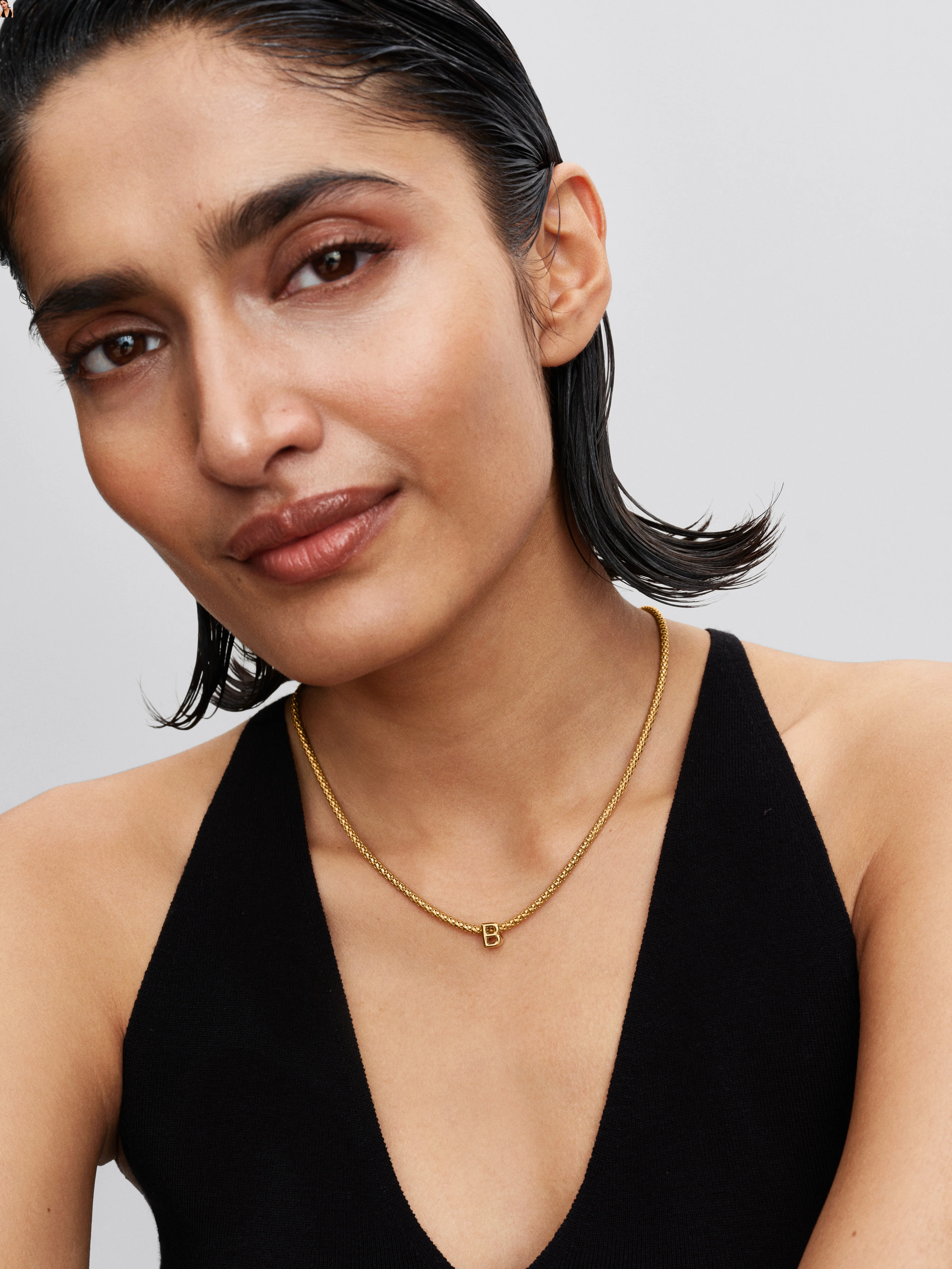 Letter B 14K Gold-Plated Charm - Image 3