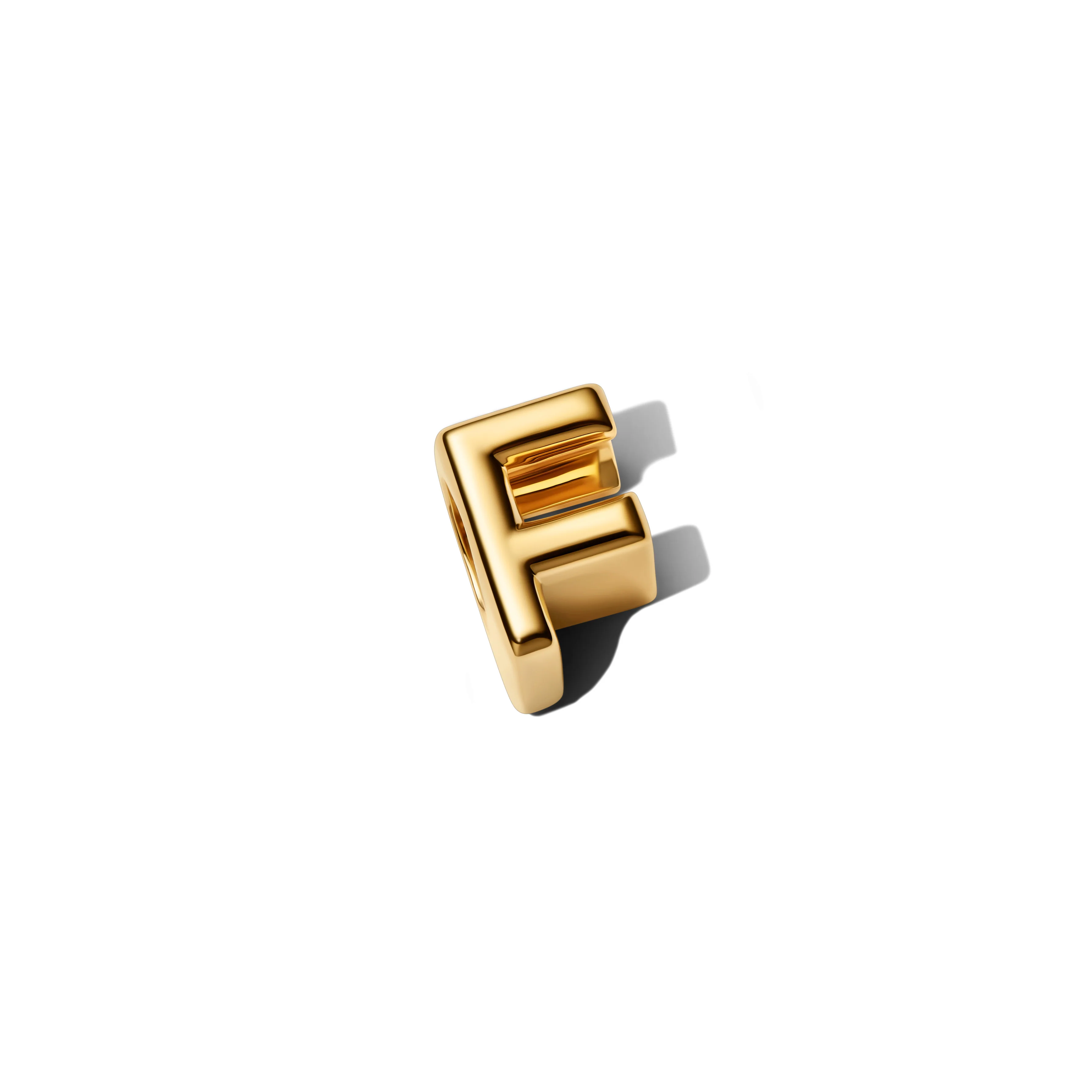 Letter F 14K Gold-Plated Charm - Image 4