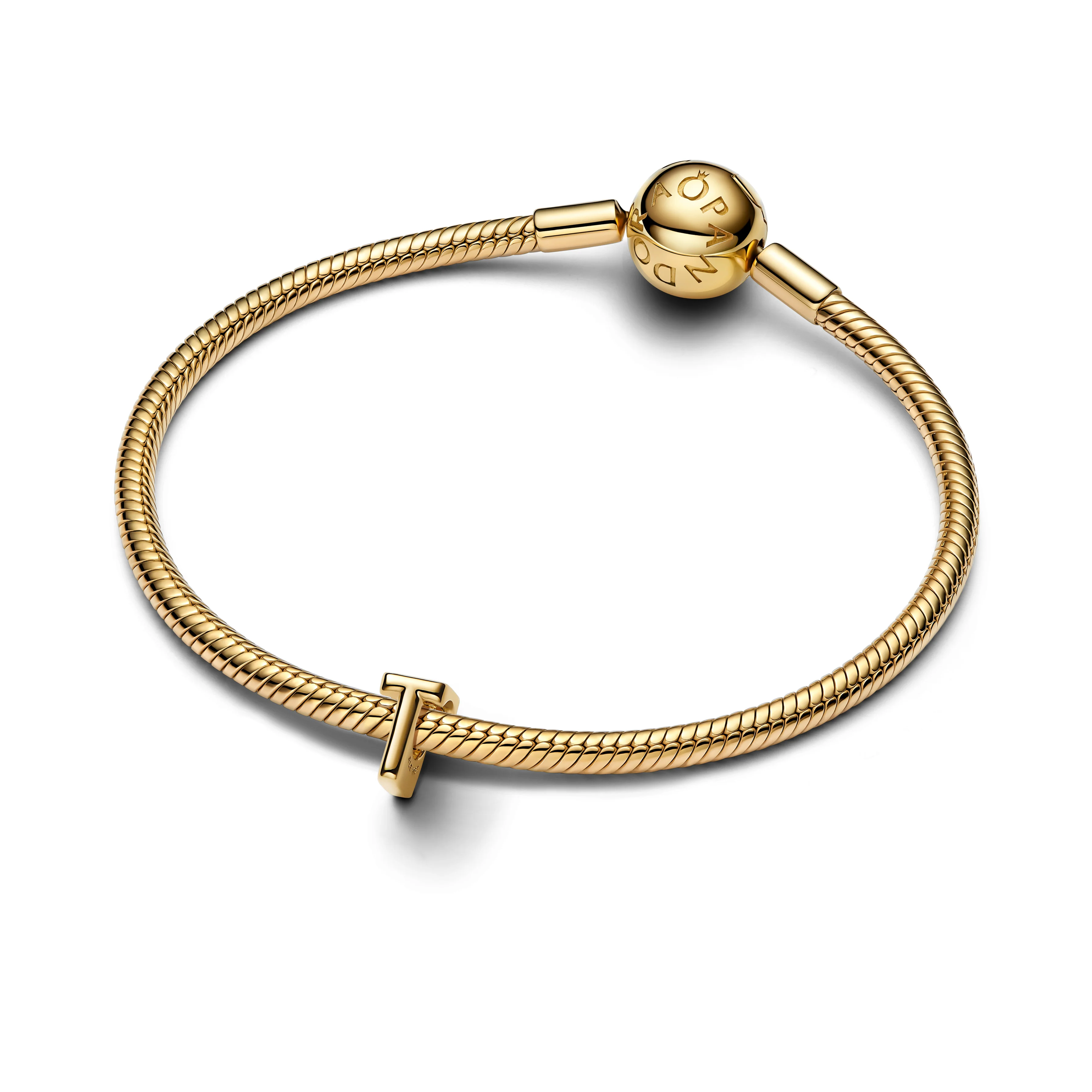 Letter T 14K Gold-Plated Charm - Image 3