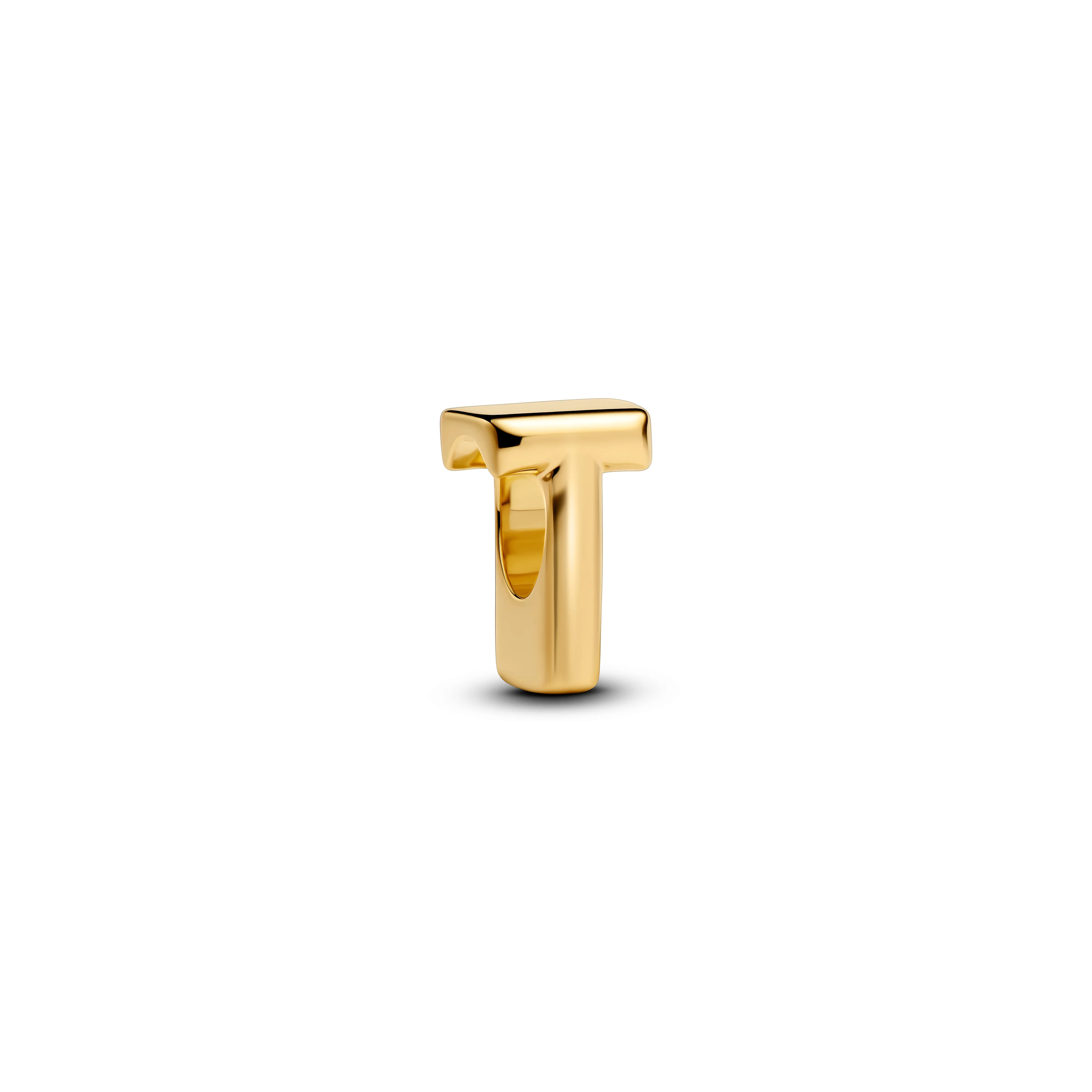 Letter T 14K Gold-Plated Charm - Image 4