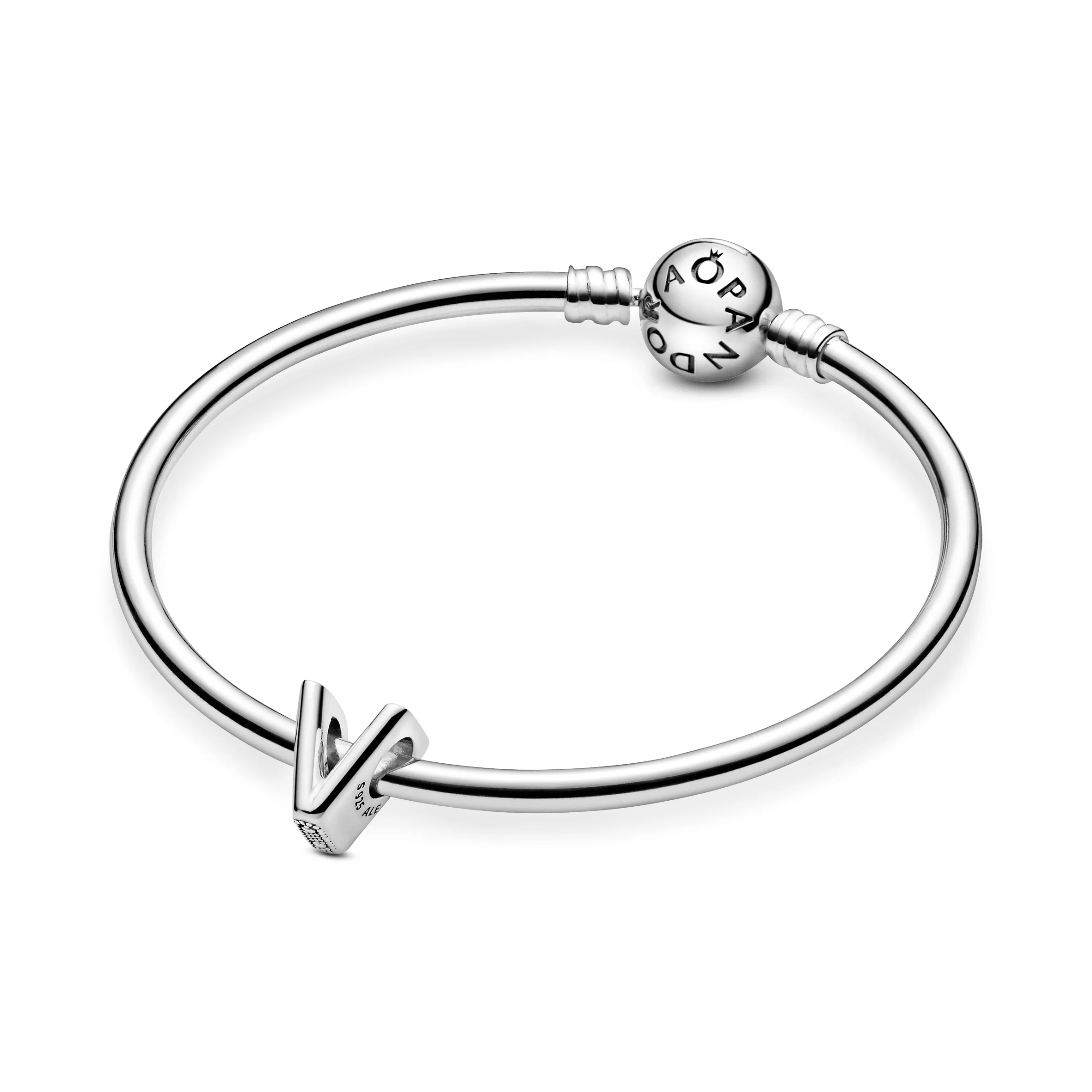 Letter V Silver Charm - Image 4