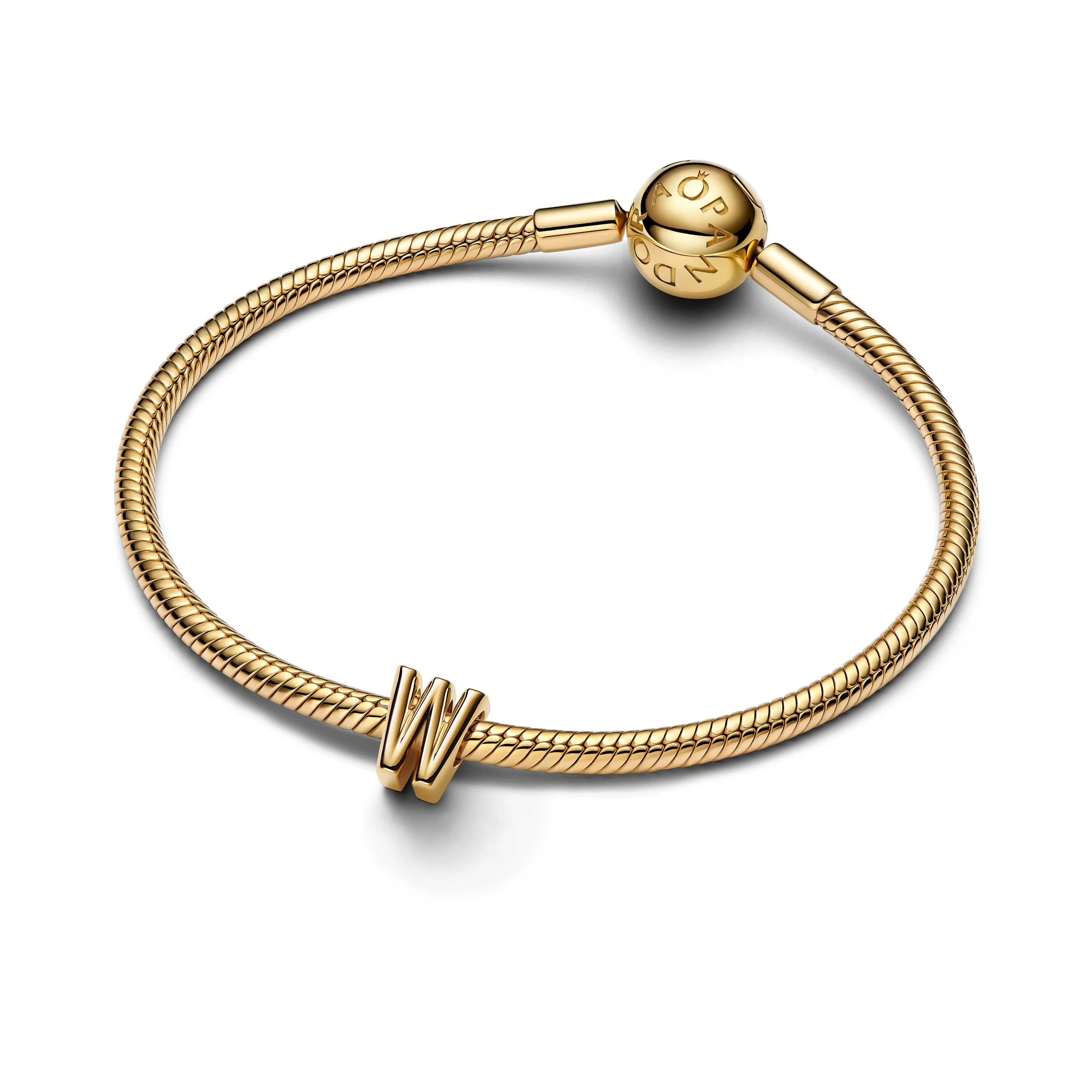 Letter W 14K Gold-Plated Charm - Image 3