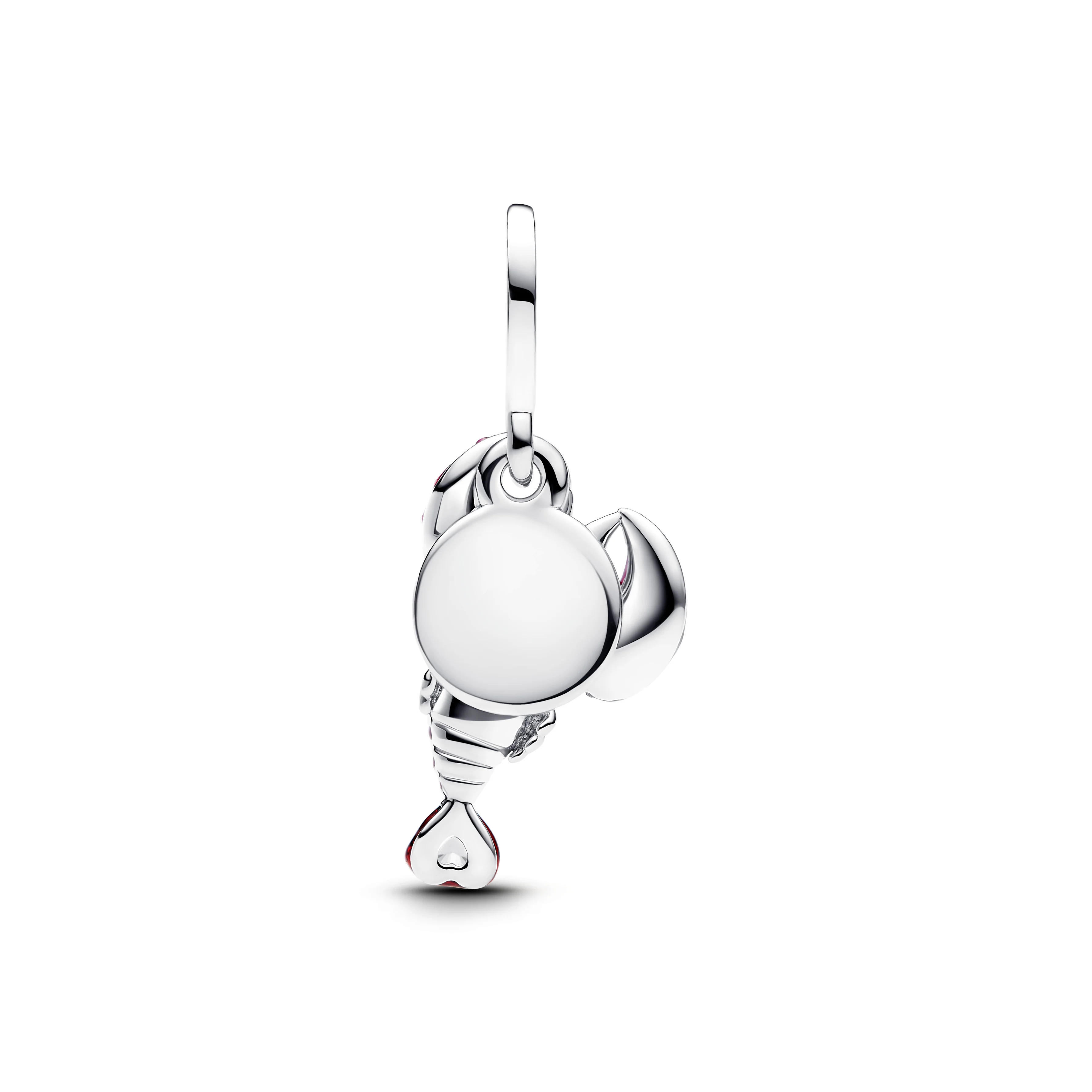 Love Lobster Sterling Silver Double Dangle With Clear Cubic Zirconia, Black, Glittery Red And Pink Enamel - Image 3