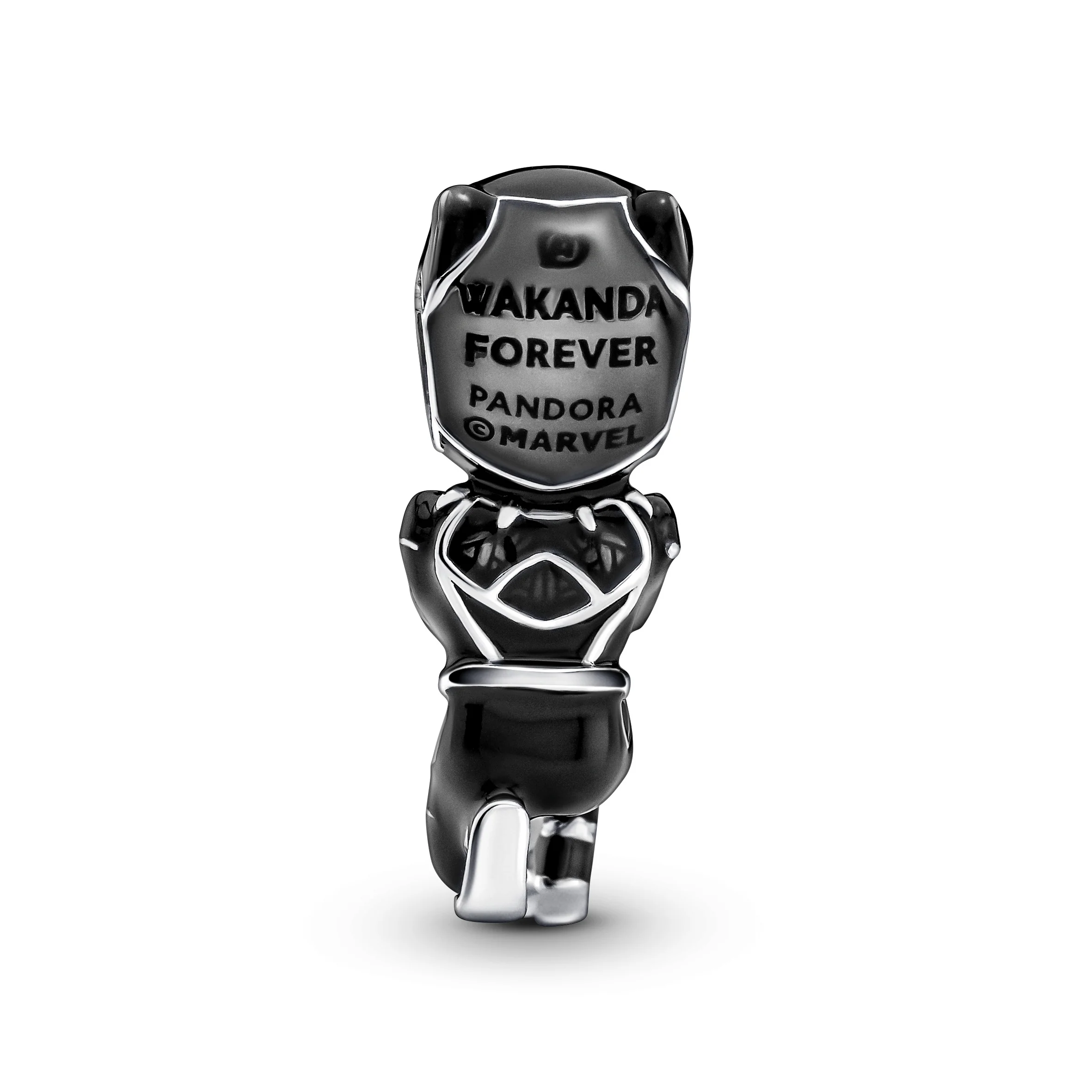 Marvel Black Panther Sterling Silver Charm With Black Enamel - Image 7