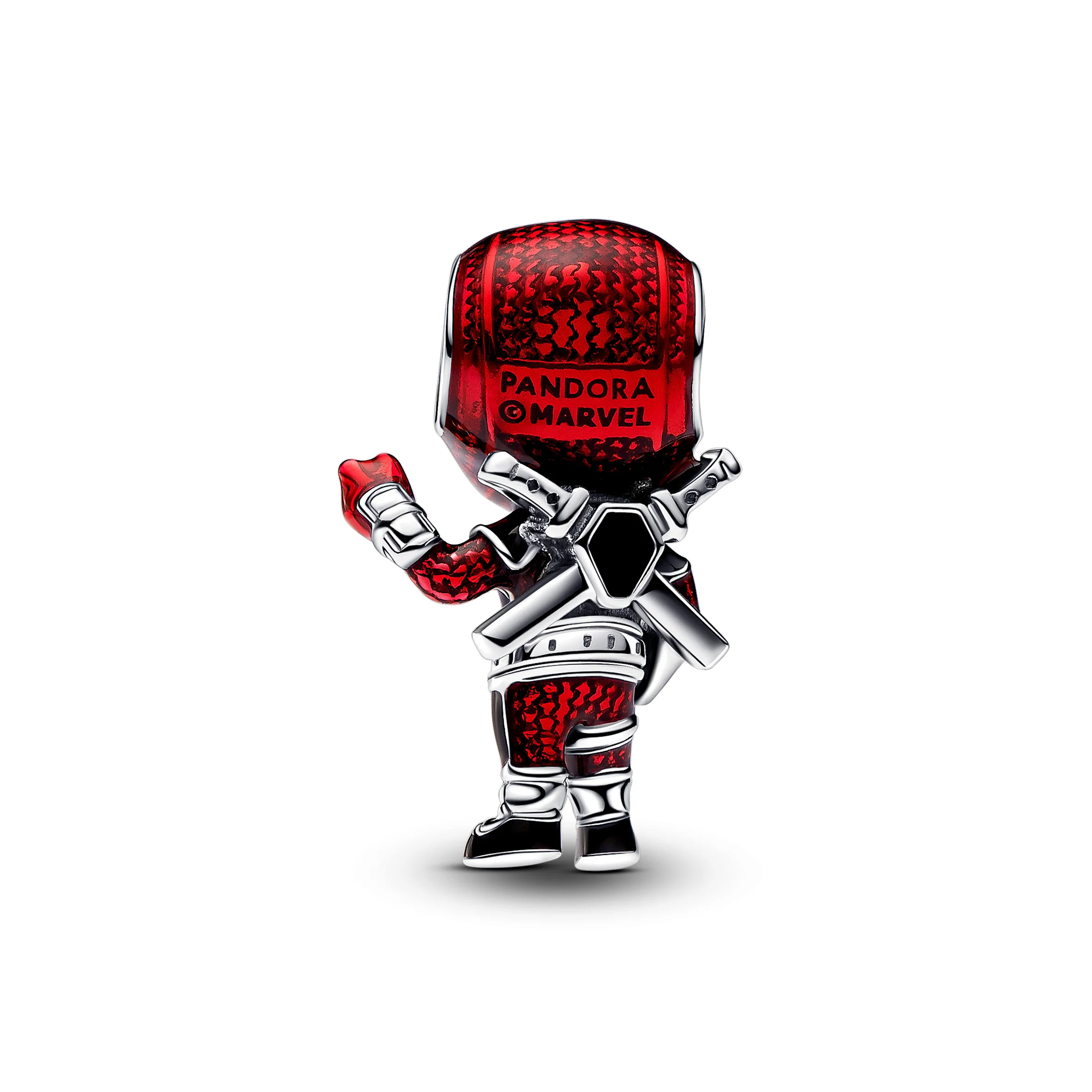 Marvel Deadpool Sterling Silver Charm With Red And Black Enamel - Image 4