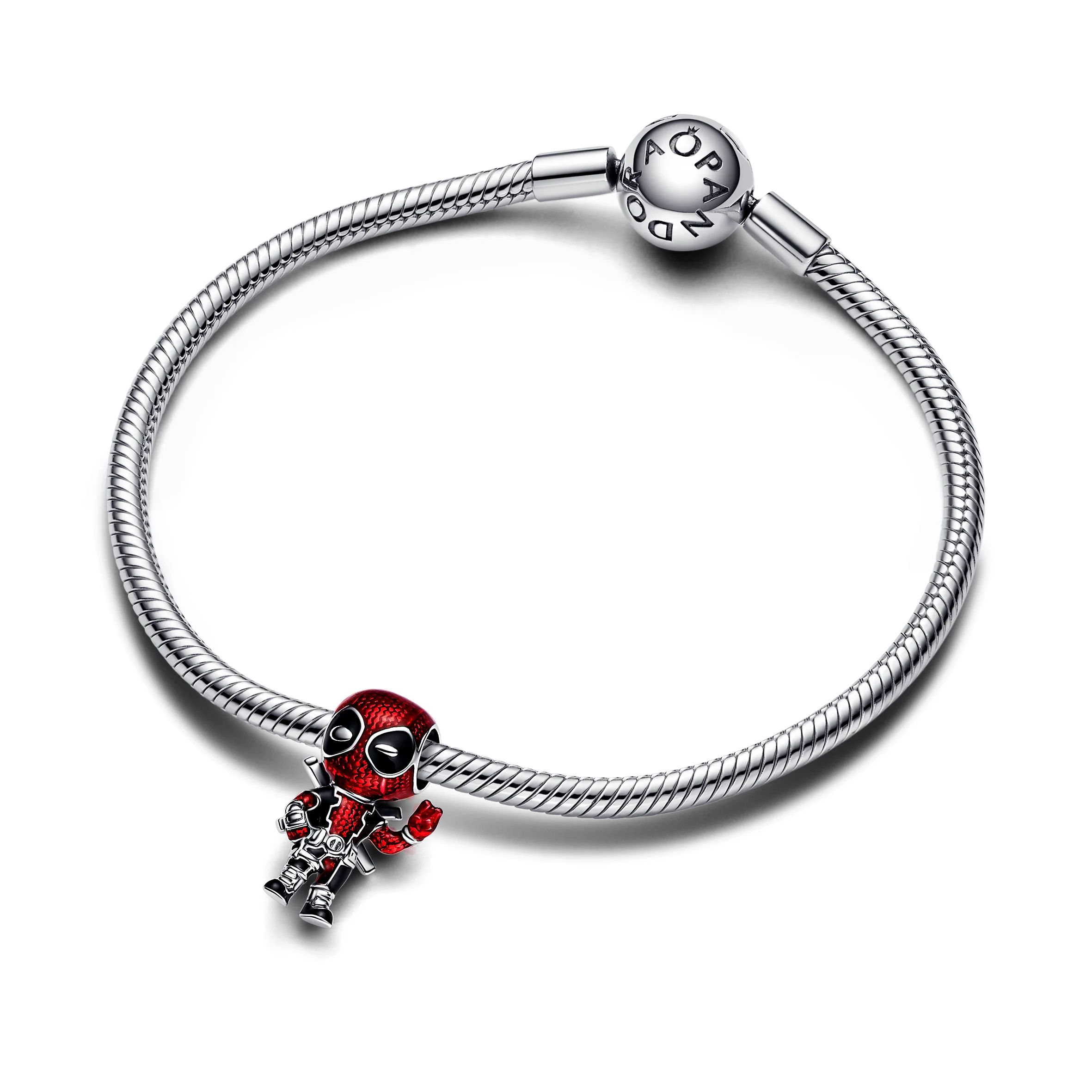 Marvel Deadpool Sterling Silver Charm With Red And Black Enamel - Image 5
