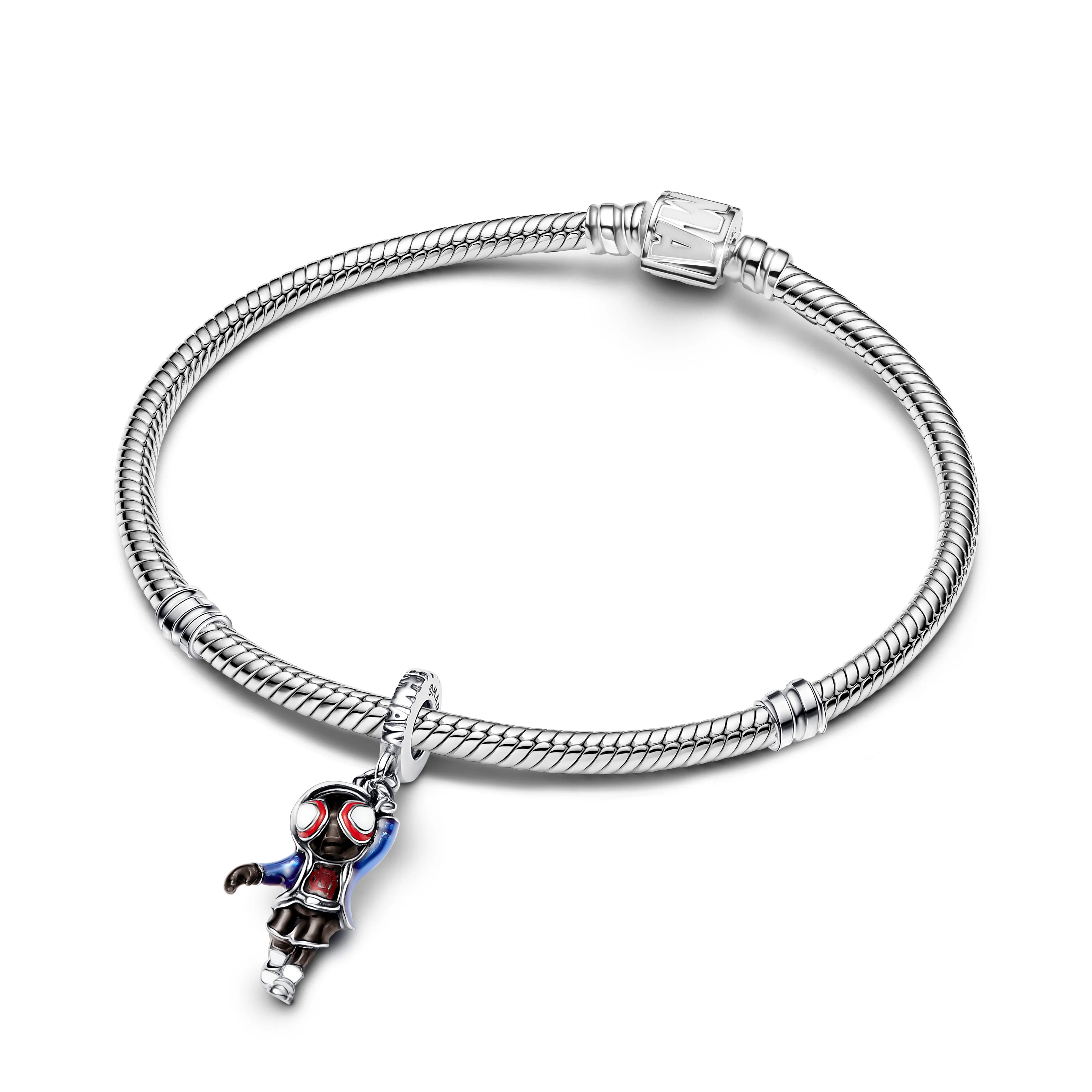Marvel Spider-Man Miles Morales Sterling Silver Dangle With Red, Blue, White And Black Enamel - Image 4