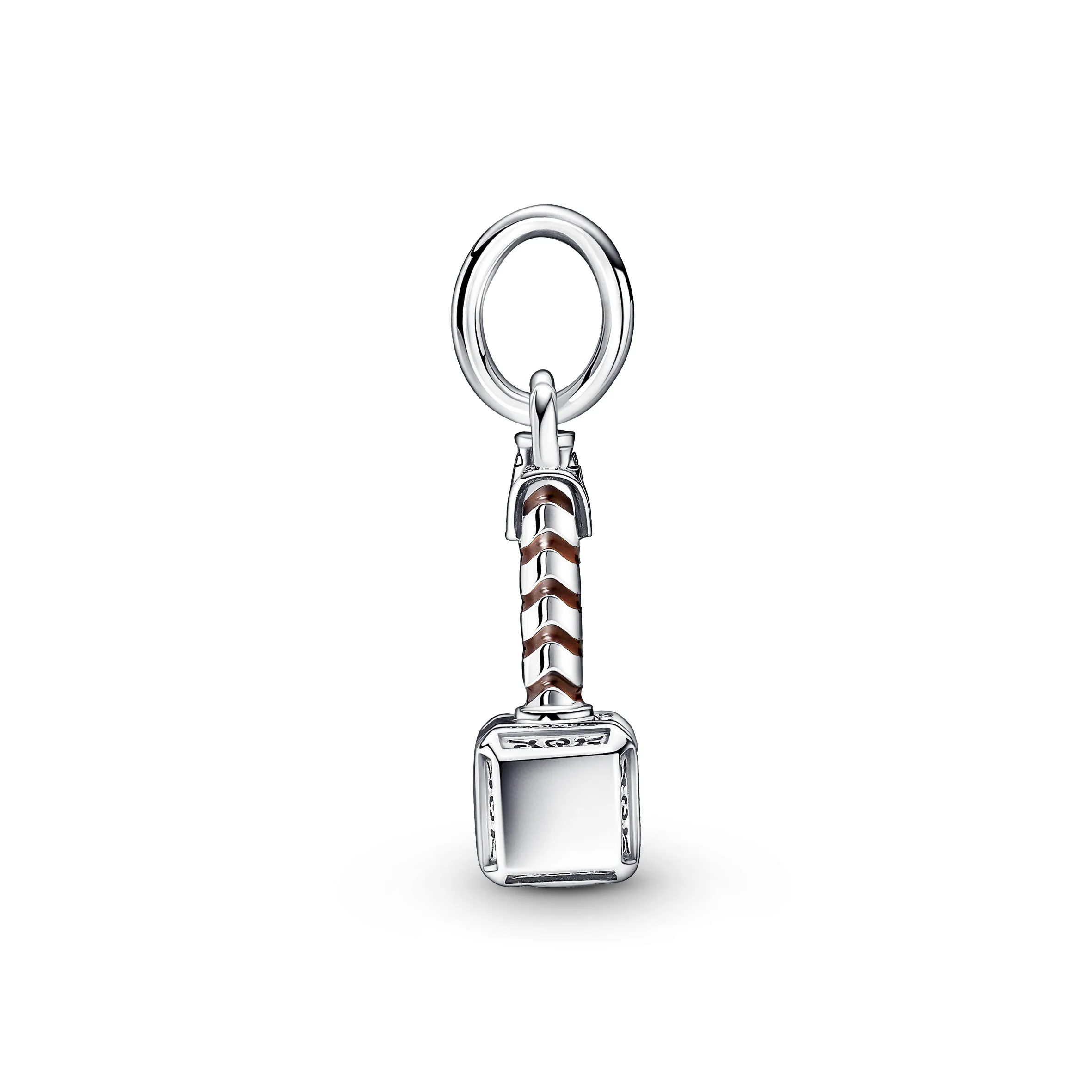 Marvel Thors Hammer Sterling Silver Dangle With Brown Enamel - Image 6