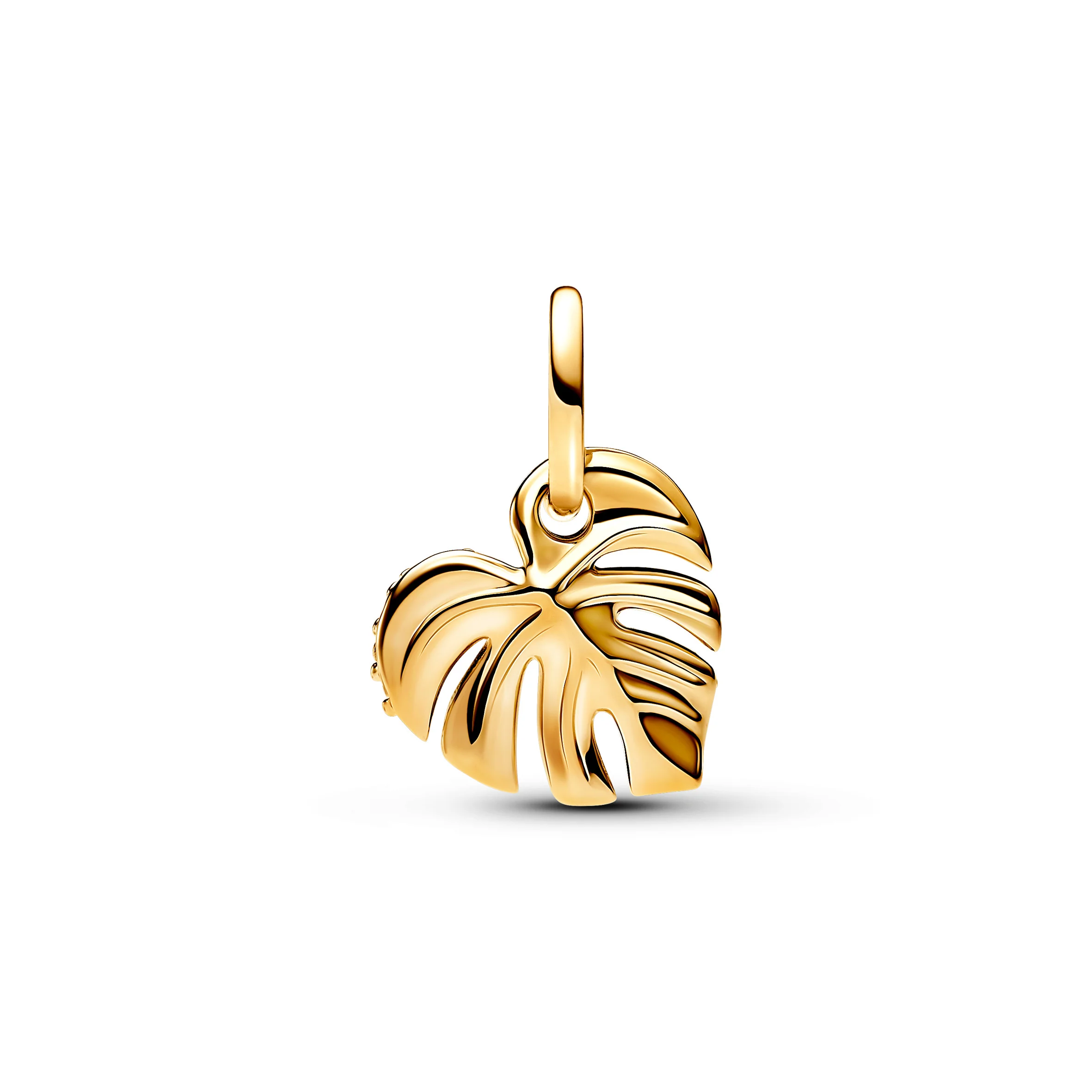 Monstera 14K Gold-Plated Dangle With Clear Cubic Zirconia - Image 4