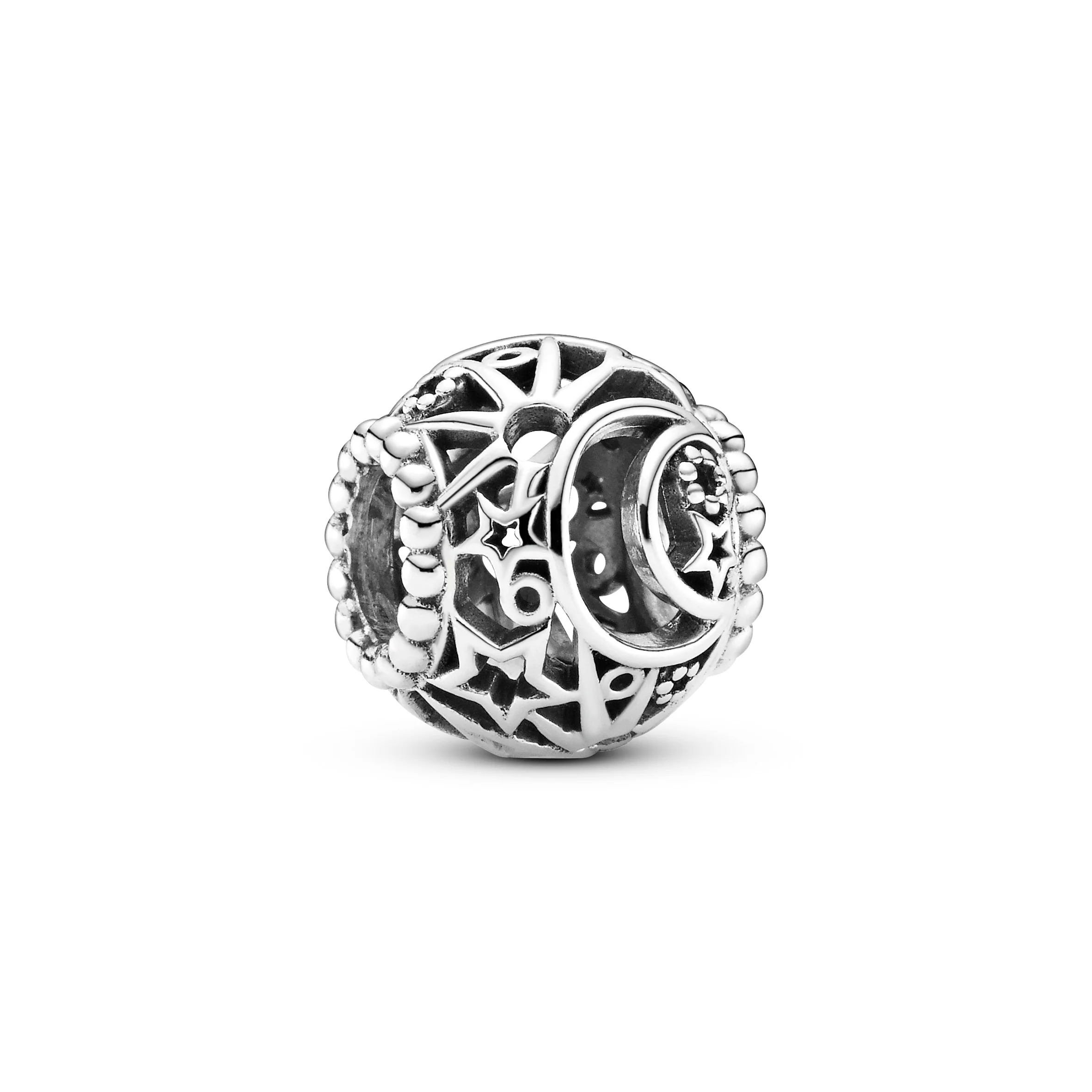 Moon And Star Sterling Silver Charm - Image 3
