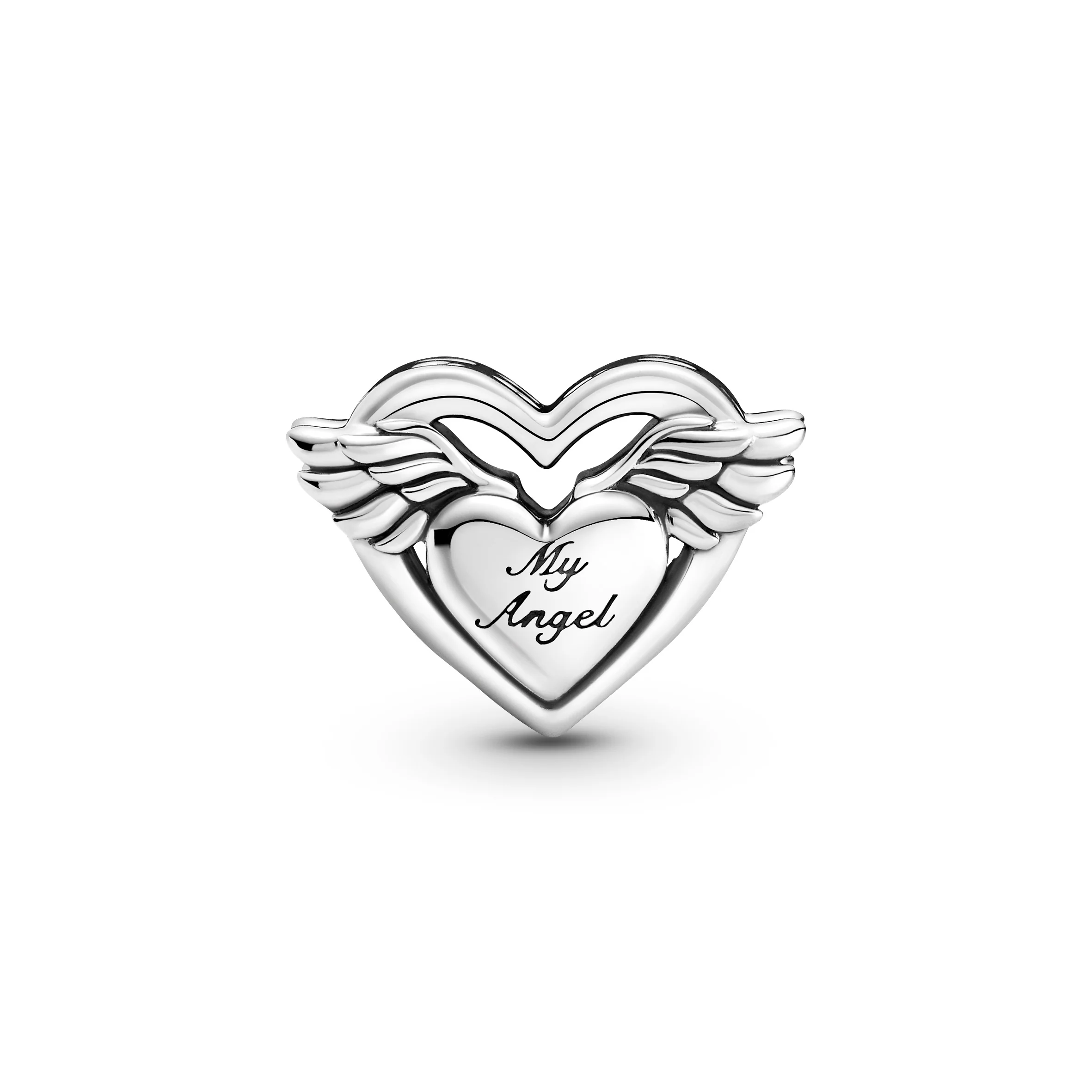 Mum Heart With Wings Sterling Silver Charm - Image 4
