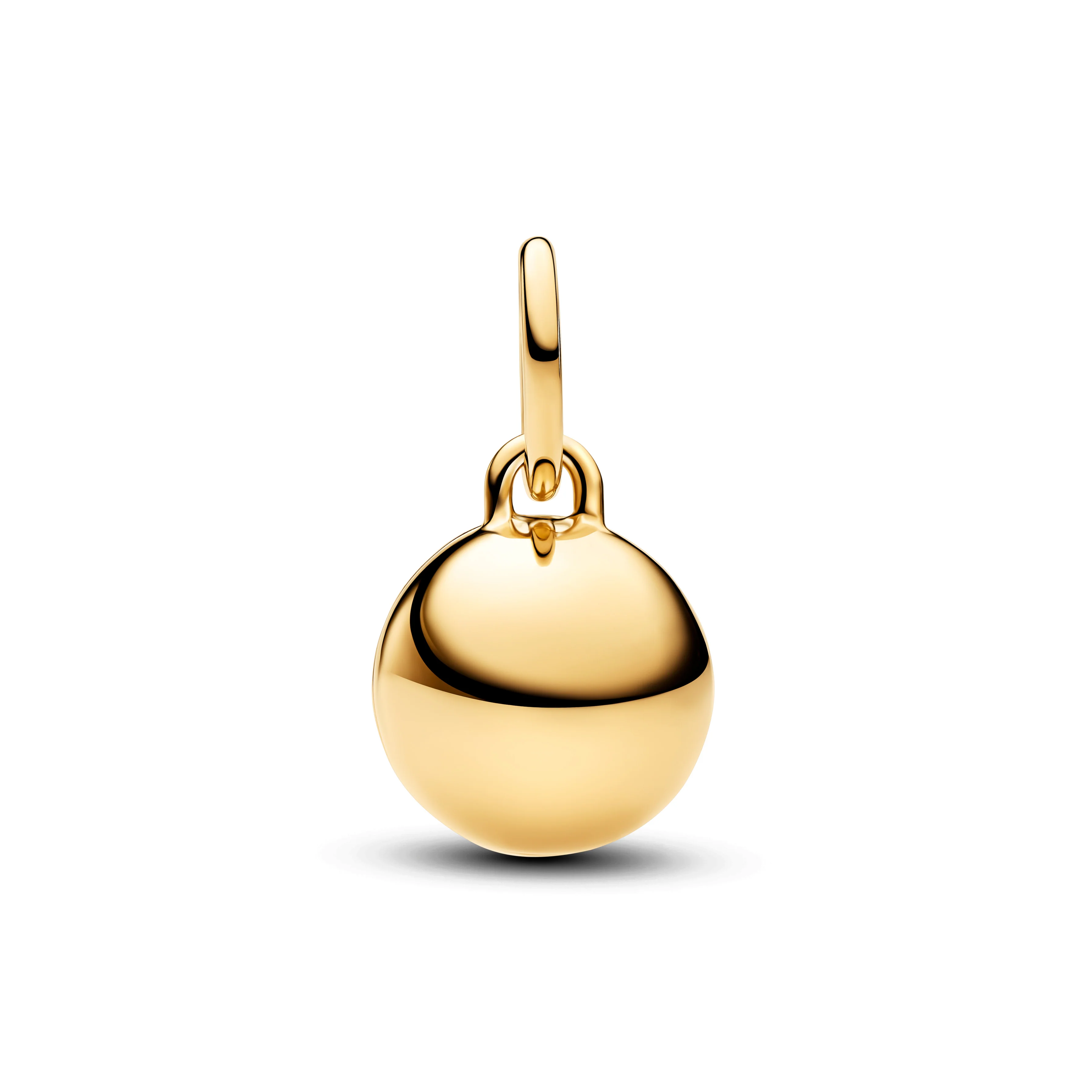 Openable Mom Ball 14K Gold-Plated Dangle With Clear Cubic Zirconia And Black Enamel - Image 2