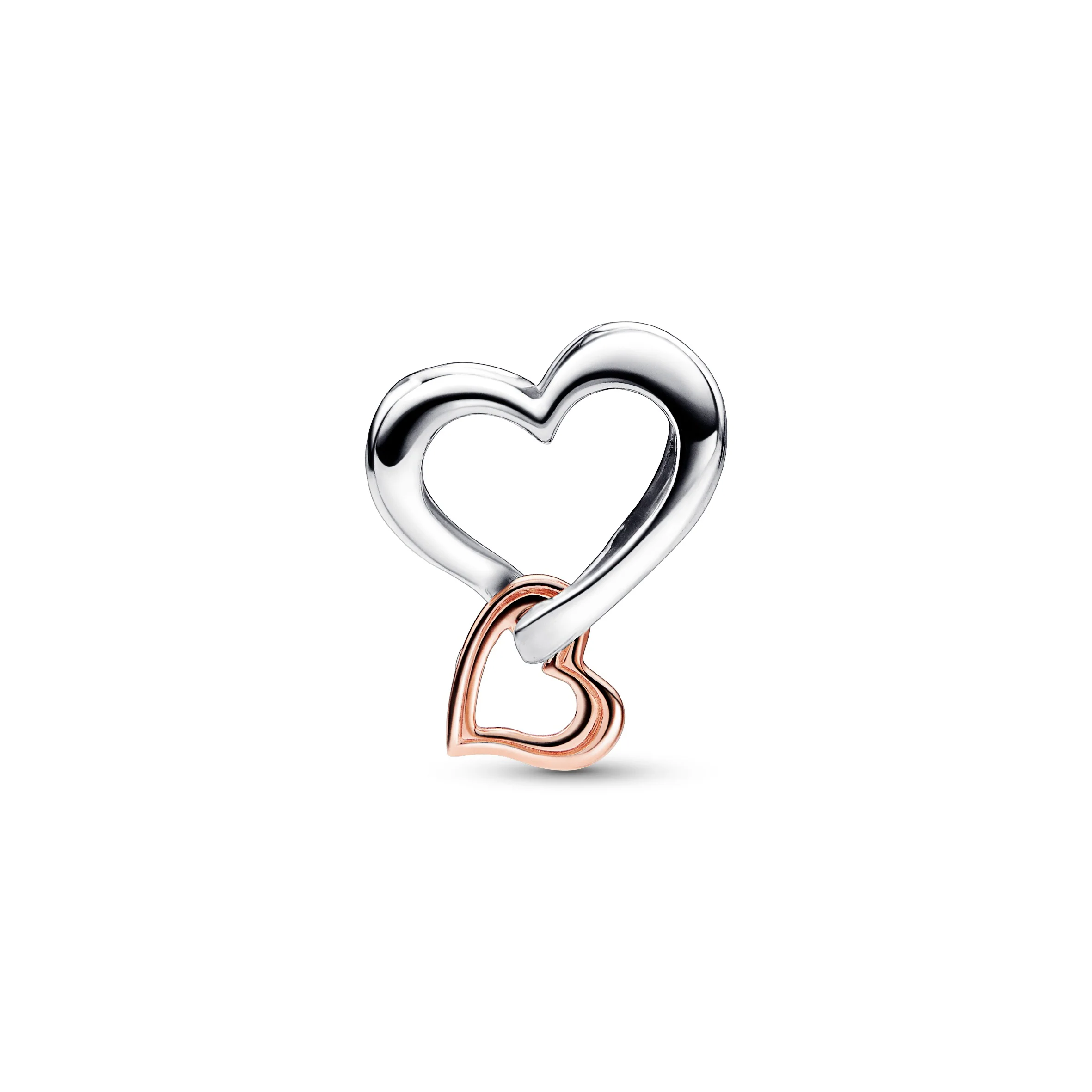 Openwork Heart Sterling Silver And 14K Gold-Plated Charm - Image 4