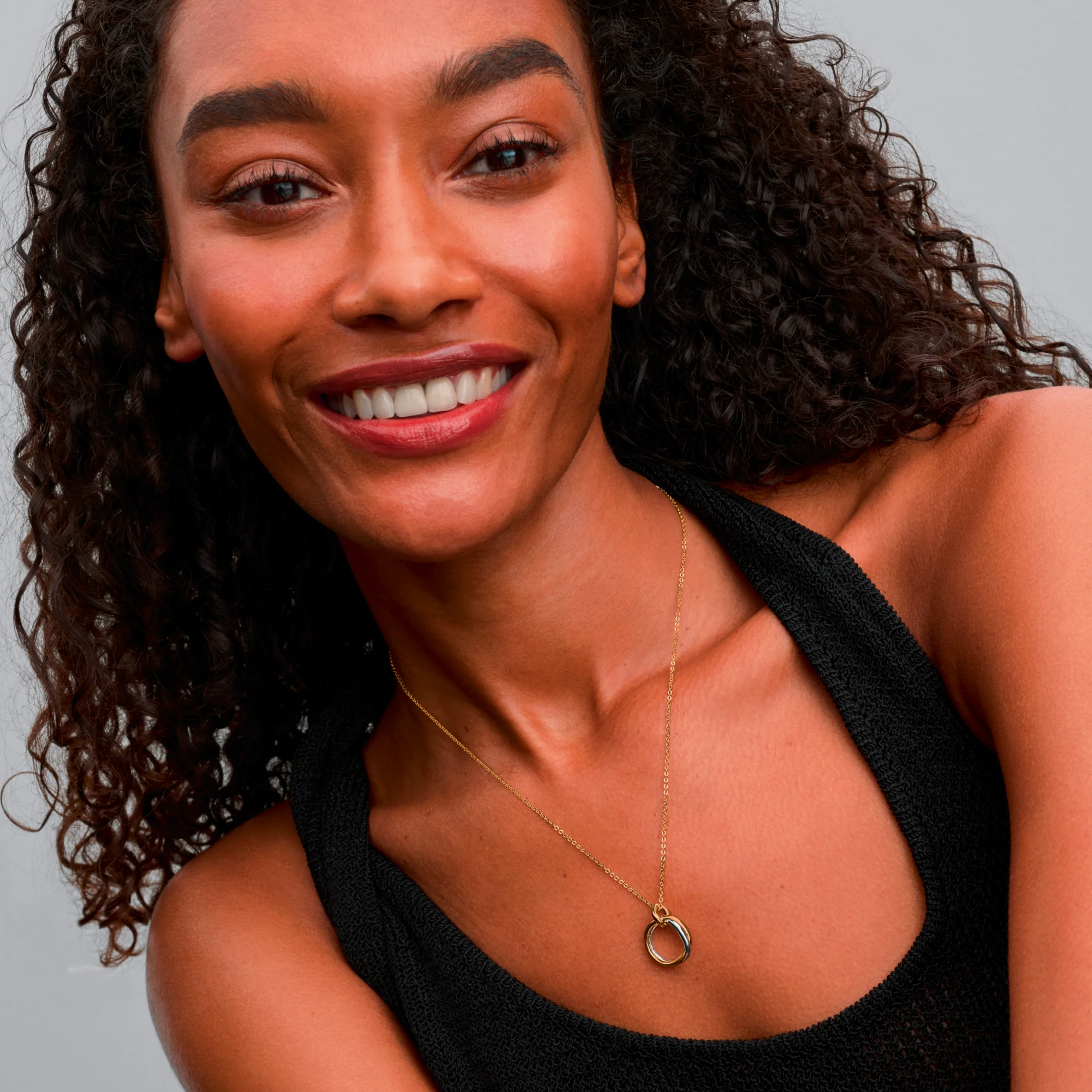 Organically Shaped Sterling Silver And 14K Gold-Plated Pendant Necklace - Image 3