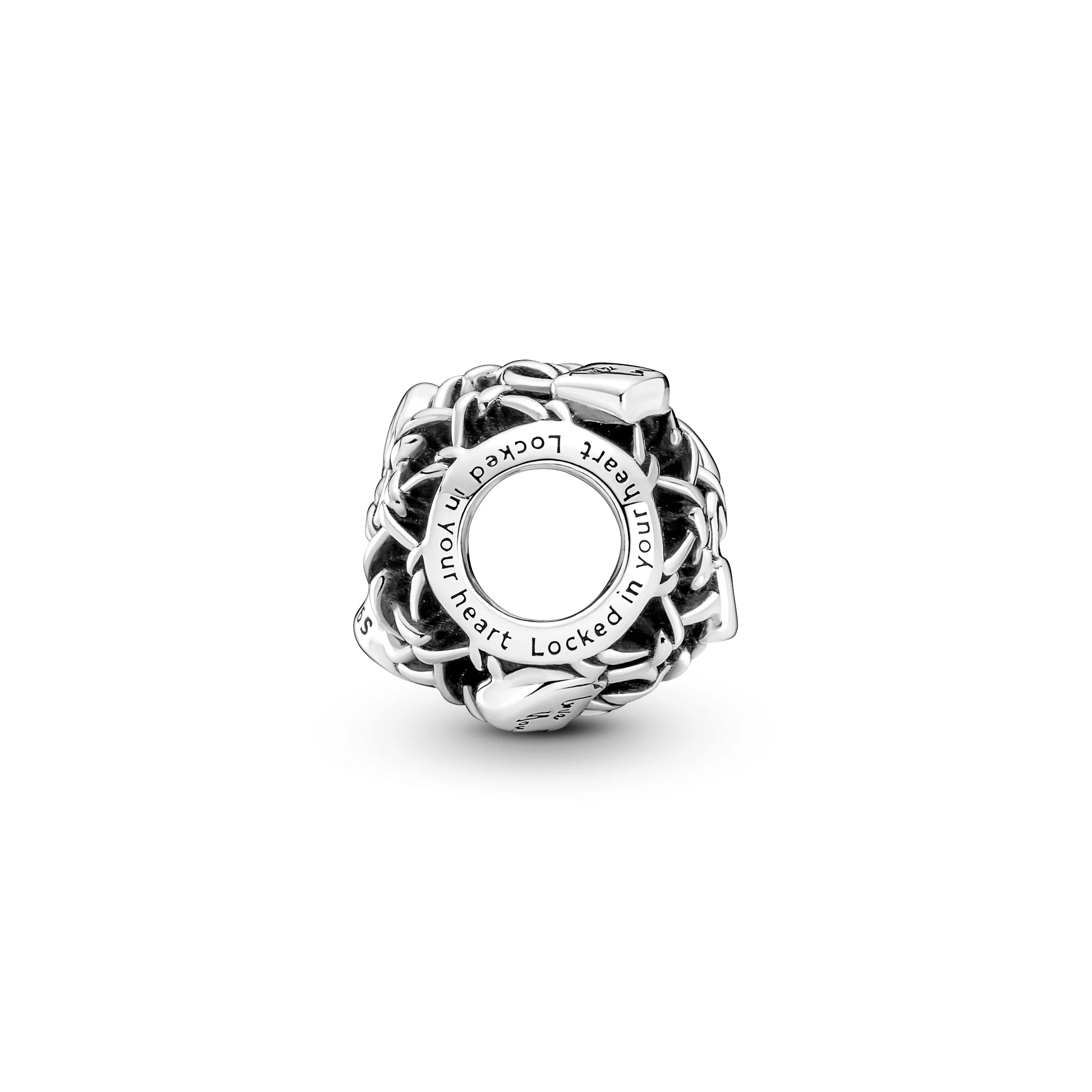 Padlock And Fence Sterling Silver Charm - Image 4