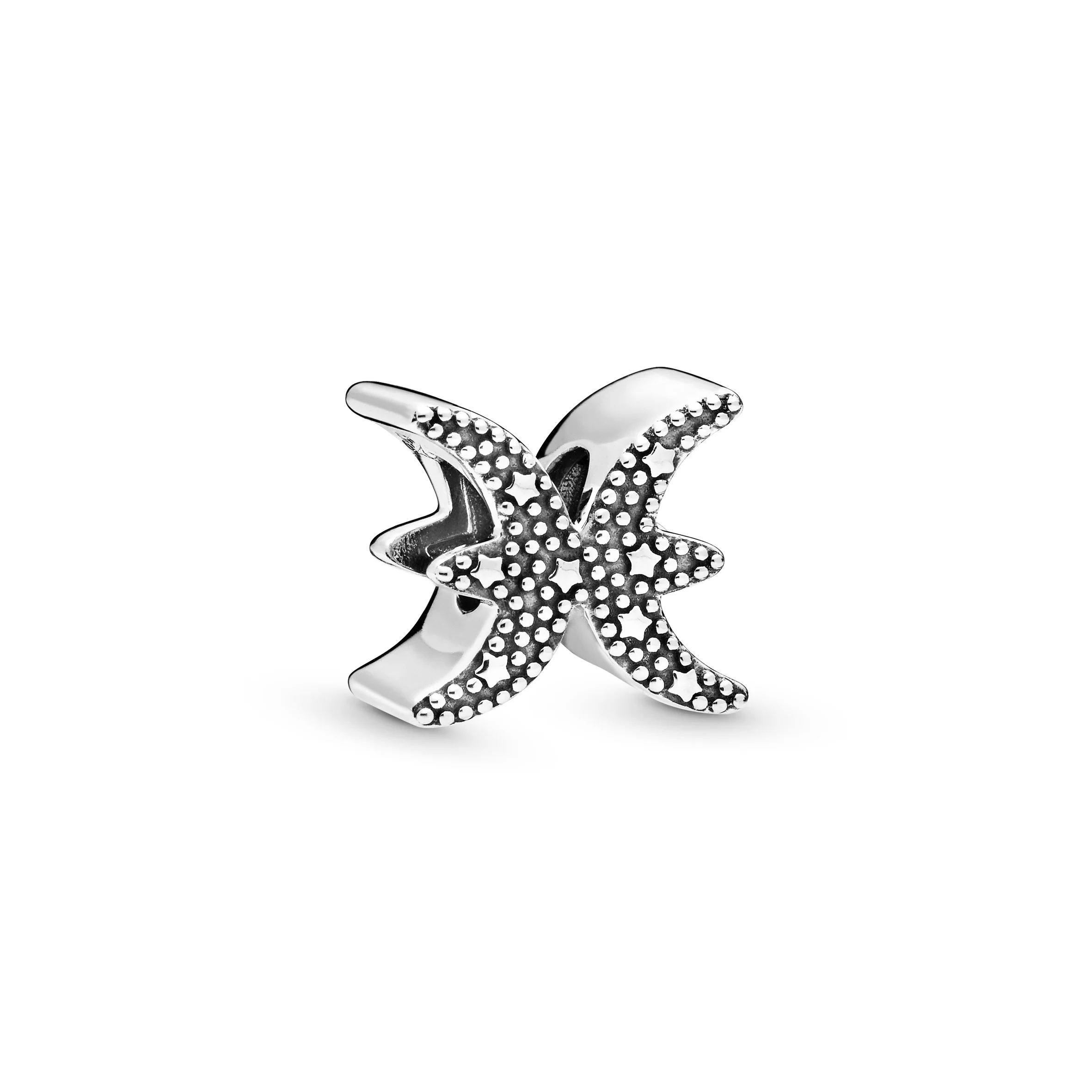 Pisces Sterling Silver Charm With Clear Cubic Zirconia - Image 4