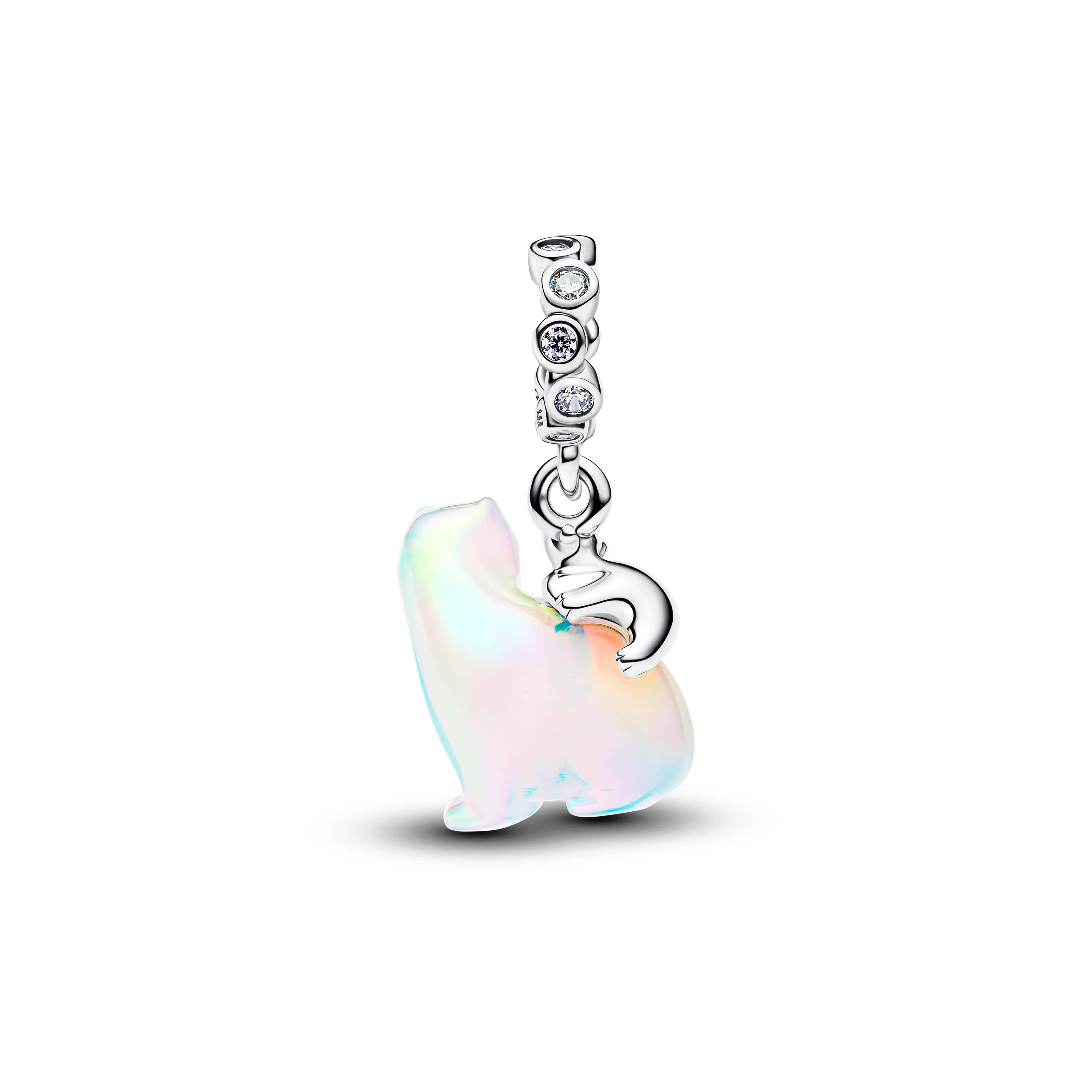 Polarbears Sterling Silver Dangle With Clear Cubic Zirconia And Aurora Lab-Grown Opal Resin - Image 3