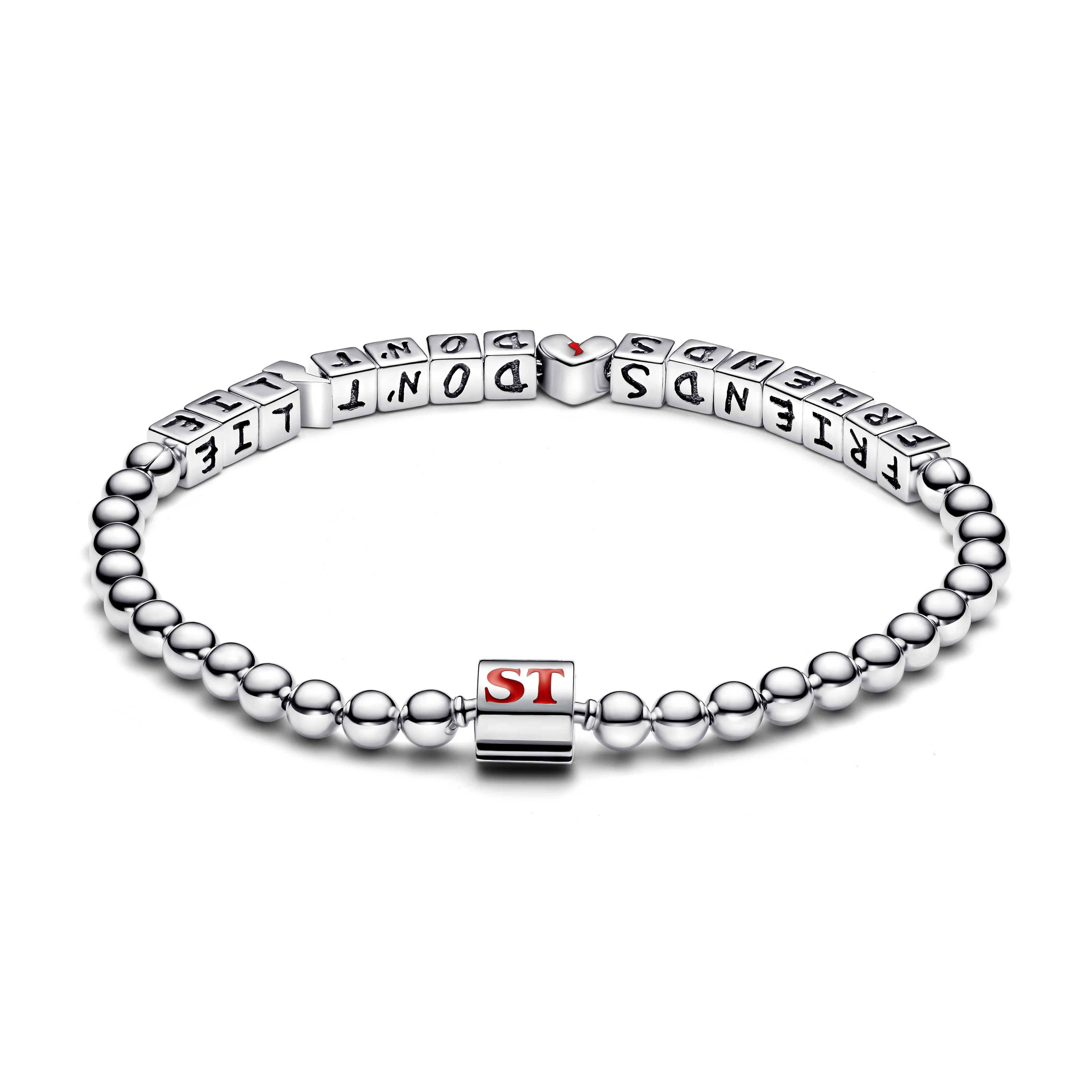 Project Red Sterling Silver Bracelet With Red And Glow In The Dark Yellow Enamel - Image 4