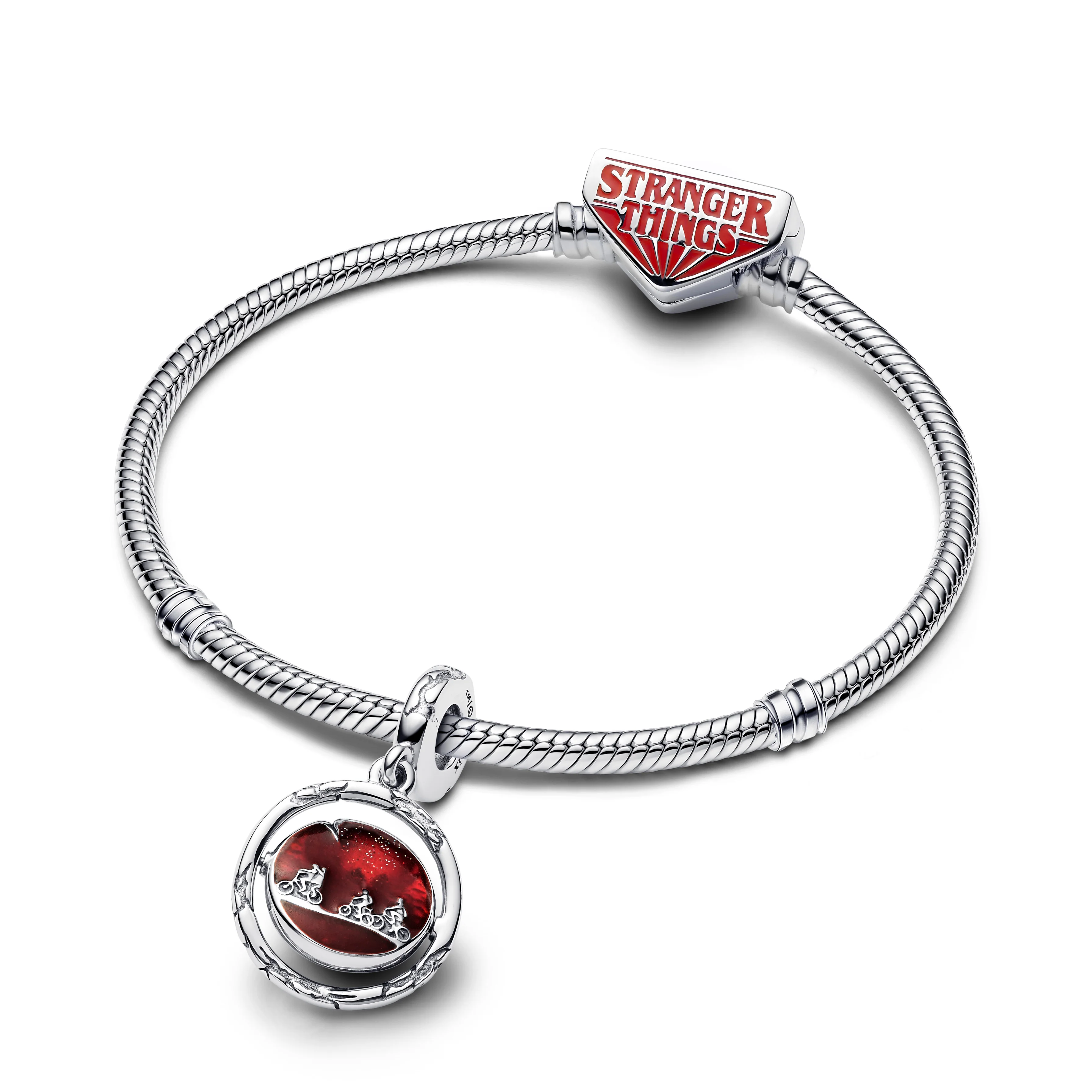 Project Red Sterling Silver Spinning Dangle With Glow In The Dark Glittery Green And  Glittery Red Enamel - Image 5