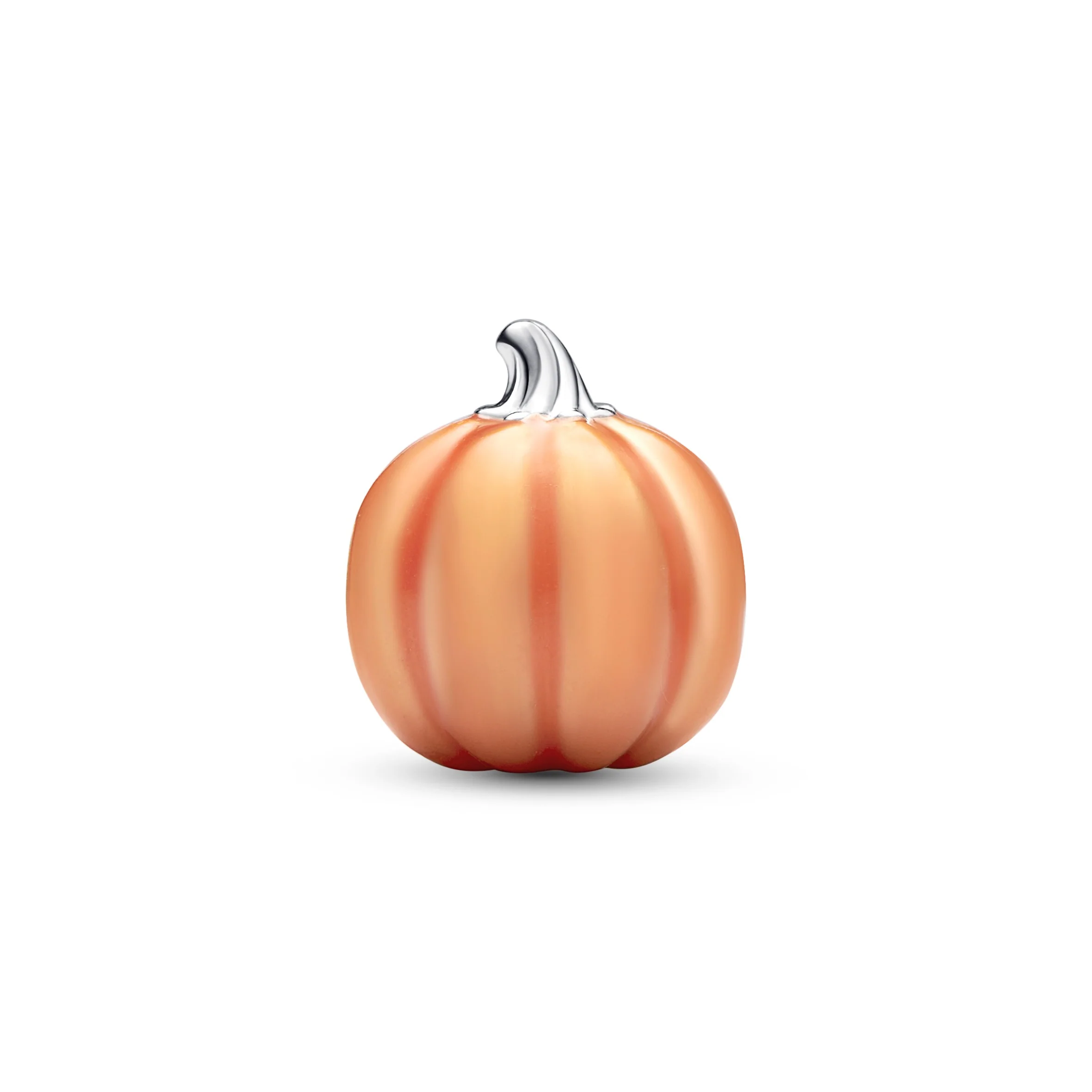 Pumpkin Sterling Silver Charm With Glow In The Dark Transparent Orange Enamel - Image 5
