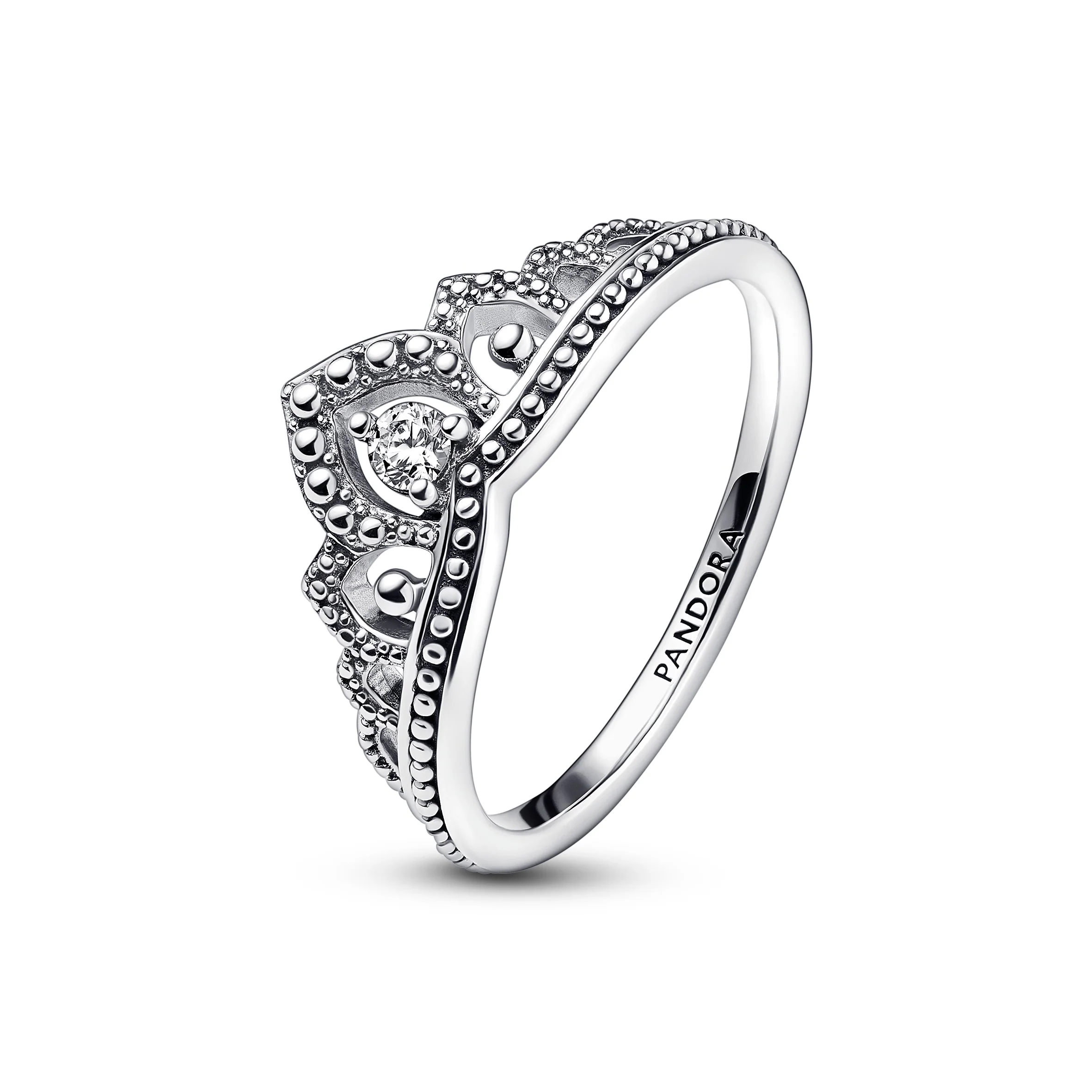 Regal Tiara Sterling Silver Ring With Clear Cubic Zirconia - Image 2