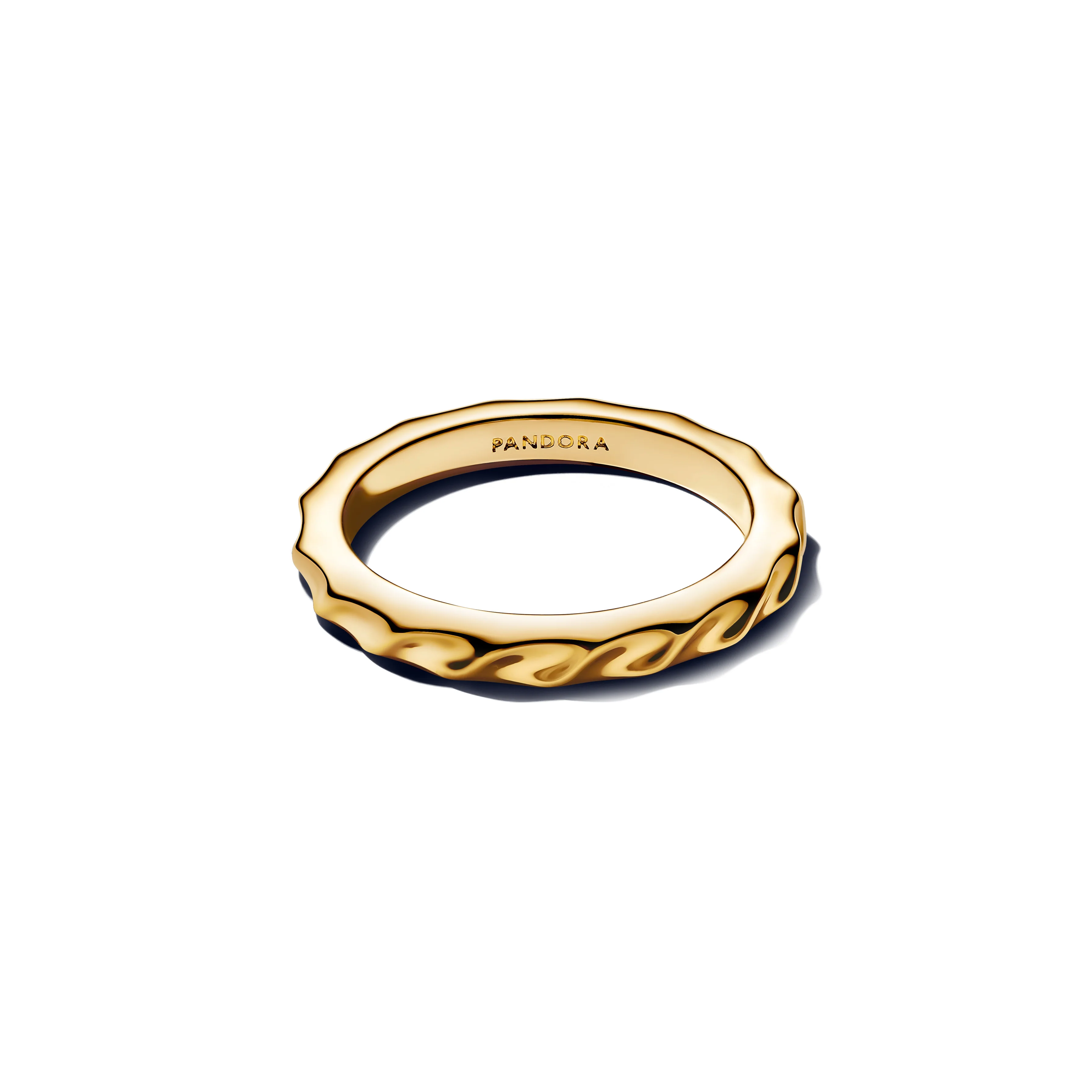 Rippled 14K Gold-Plated Ring - Image 3