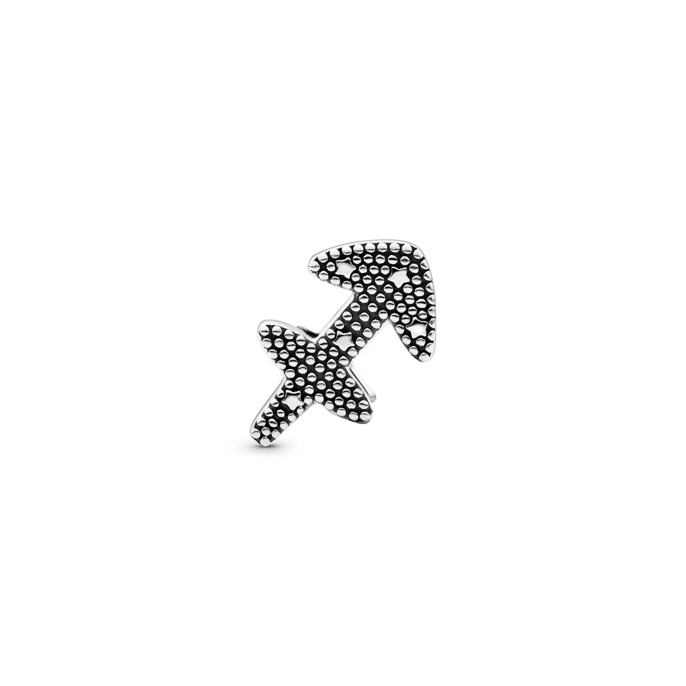 Sagittarius Sterling Silver Charm With Clear Cubic Zirconia - Image 3