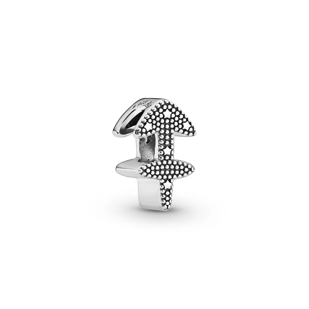 Sagittarius Sterling Silver Charm With Clear Cubic Zirconia - Image 4