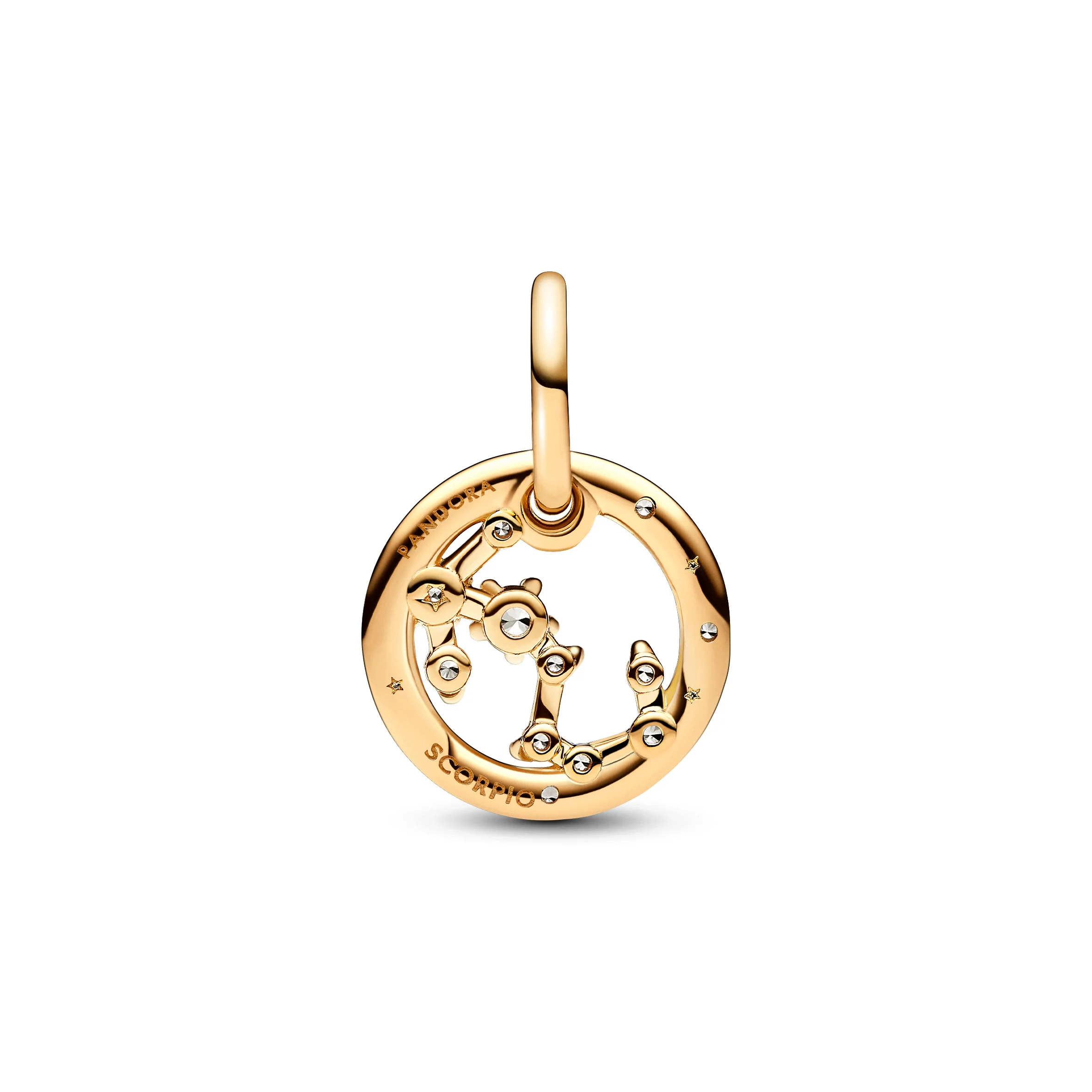 Scorpio Zodiac 14K Gold-Plated Dangle With Clear Cubic Zirconia - Image 4