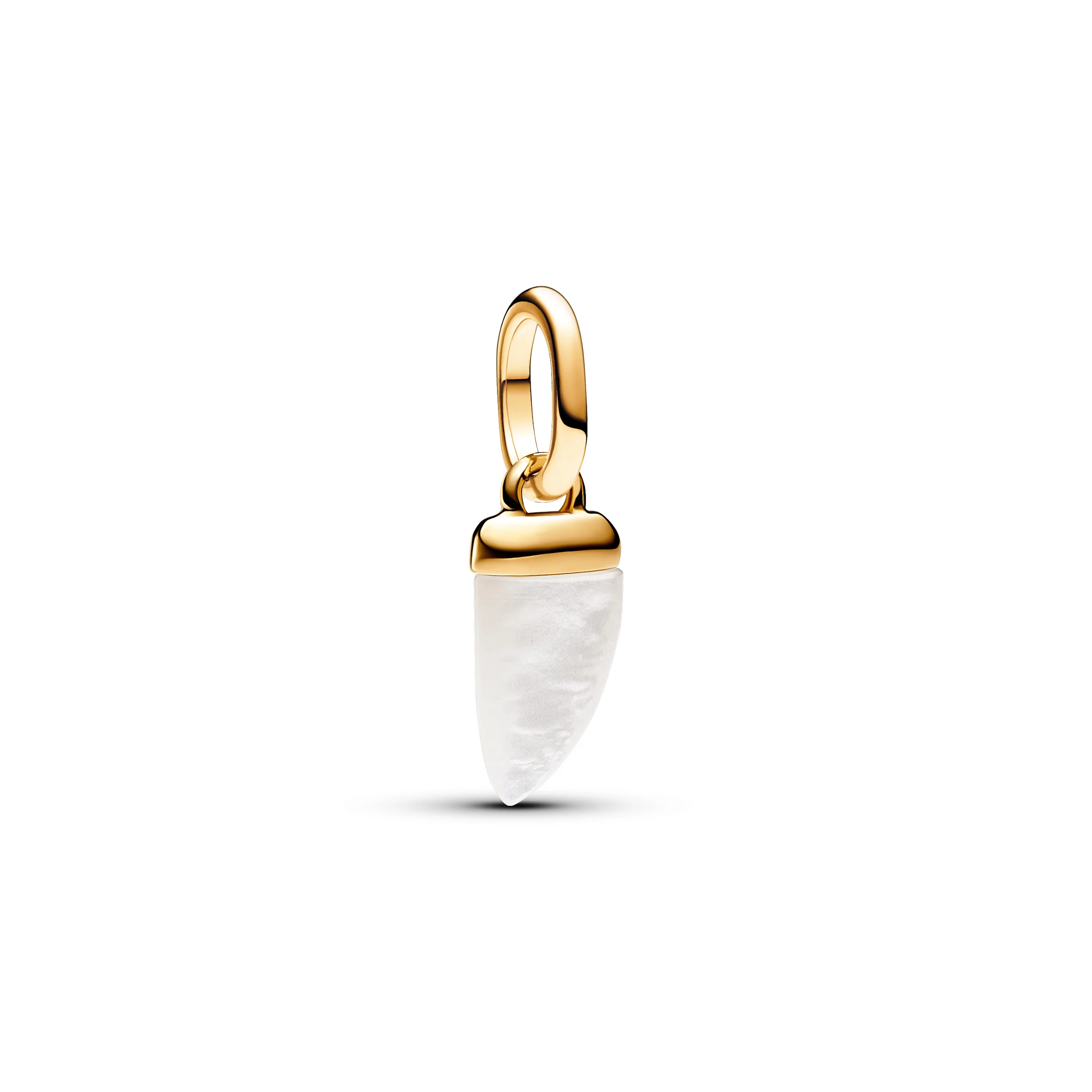 Shark Tooth 14K Gold-Plated Mini Dangle With White Bioresin Man-Made Mother Of Pearl