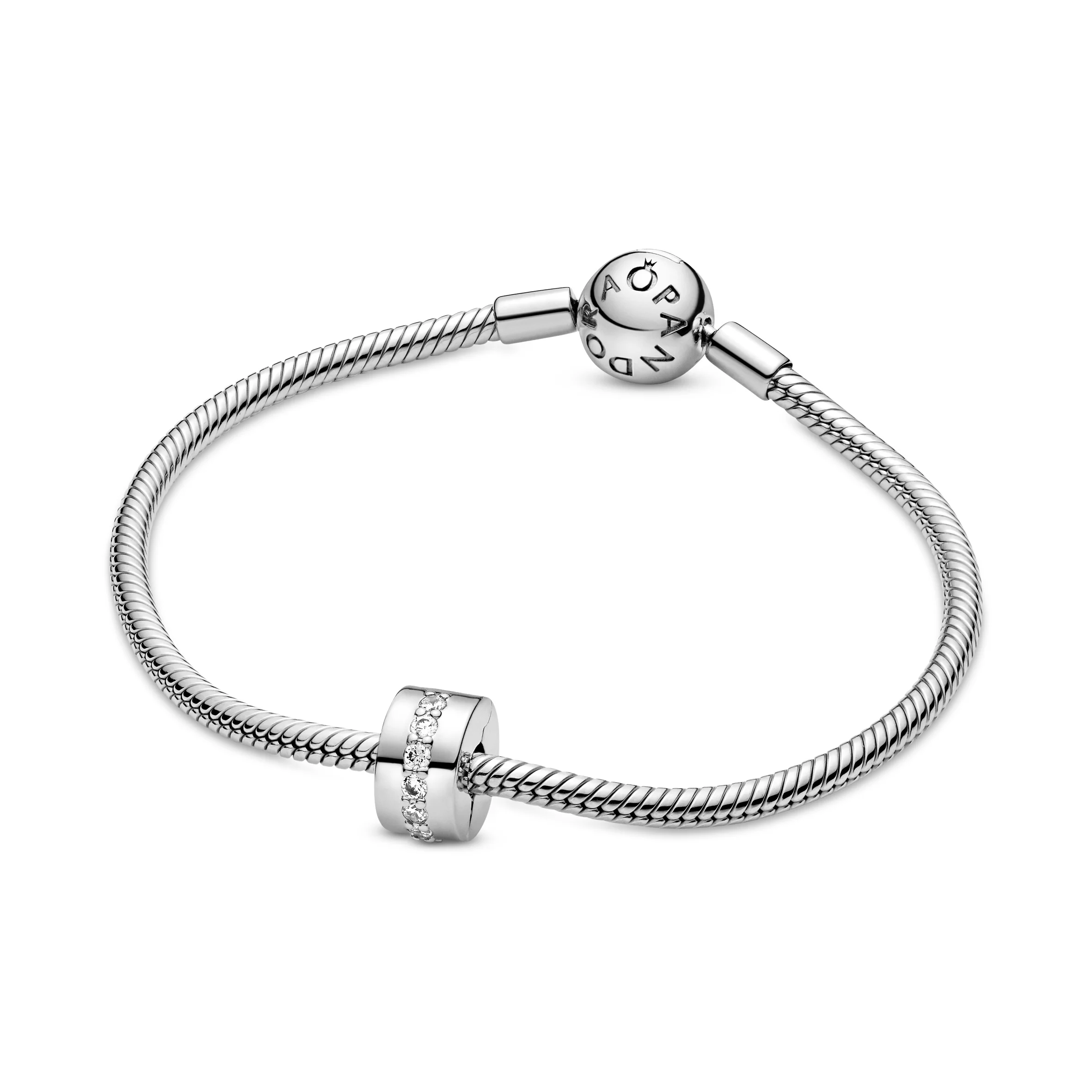 Silver Clip With Clear Cubic Zirconia - Image 3