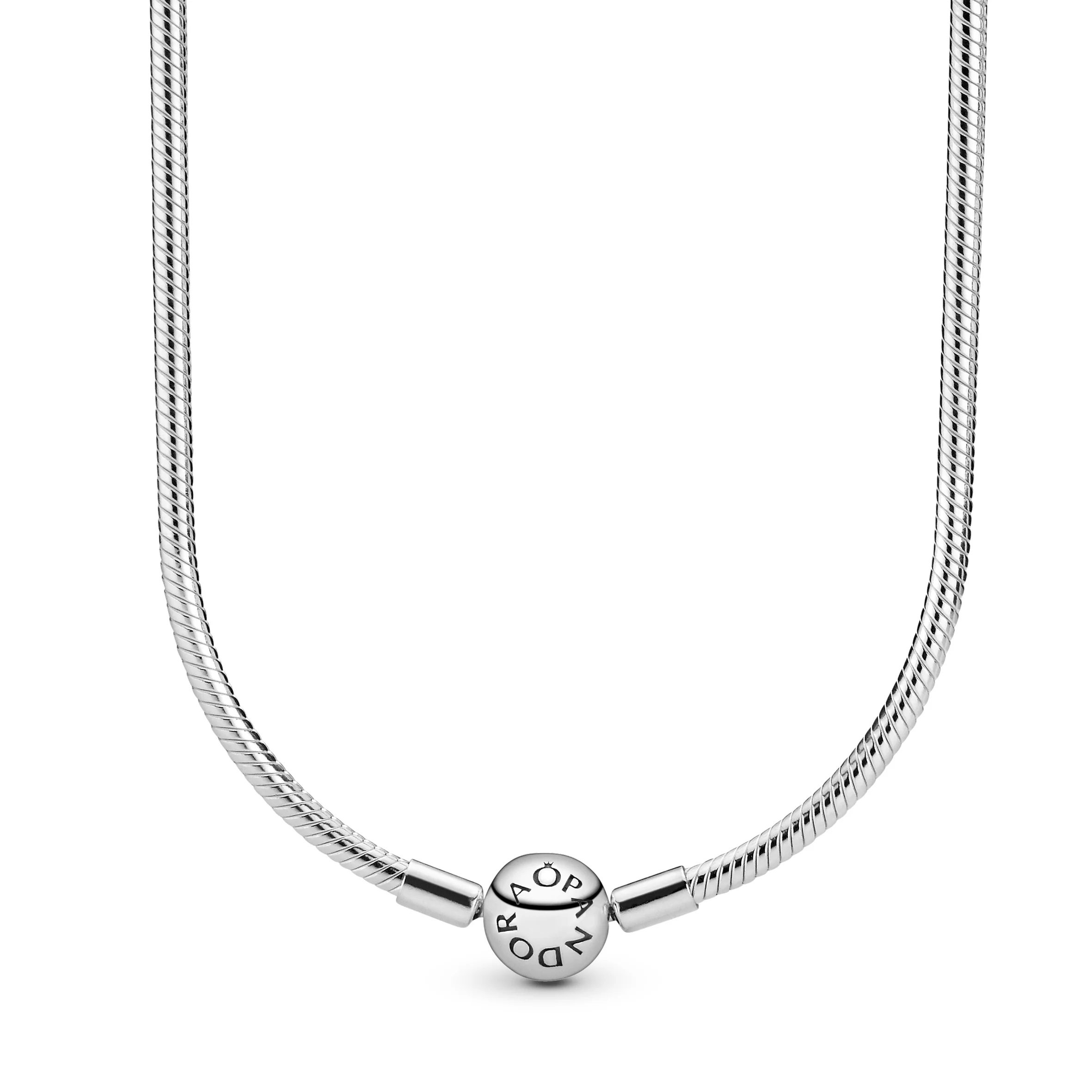 Silver Necklace With Round Clasp - Image 6