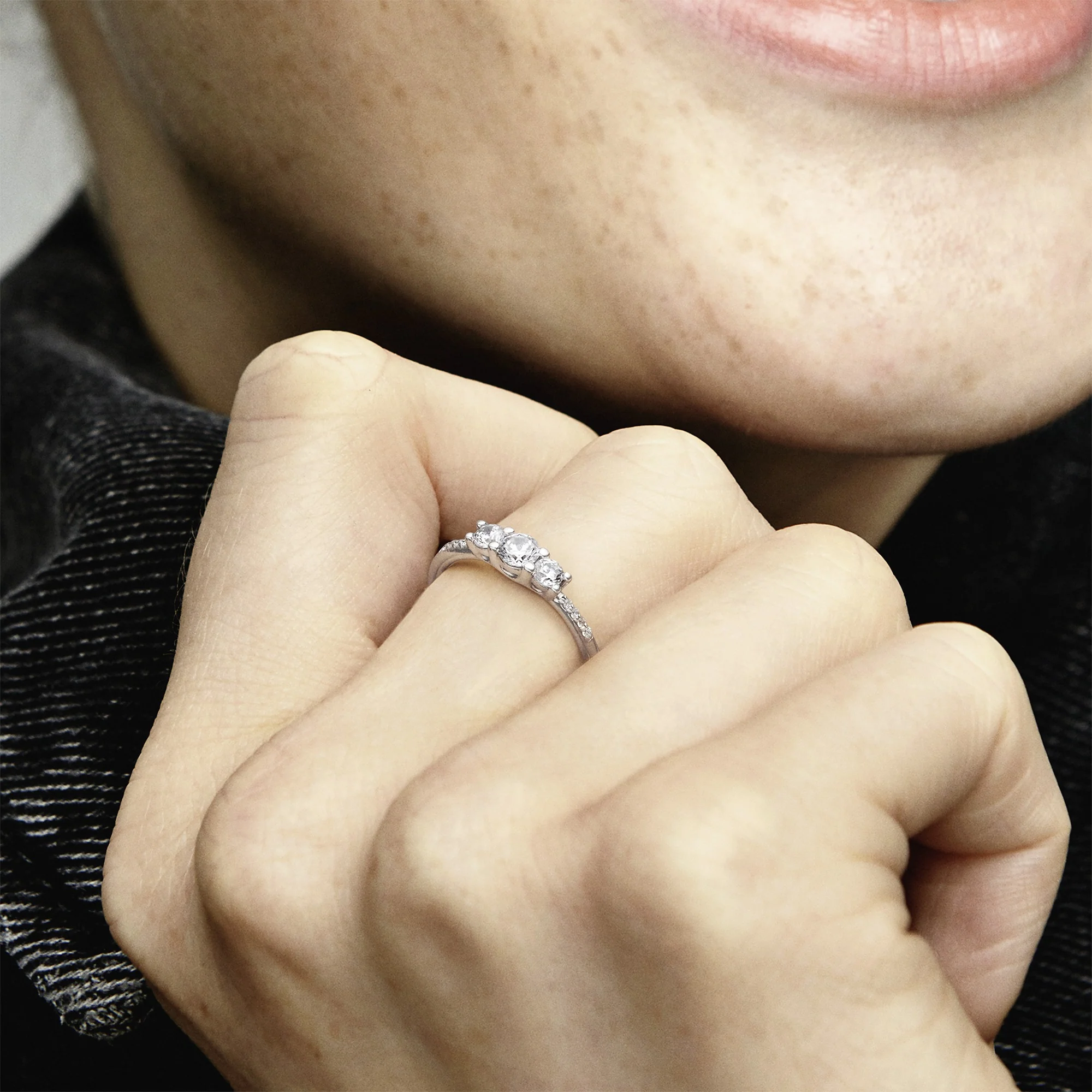 Silver Ring With Clear Cubic Zirconia - Image 2
