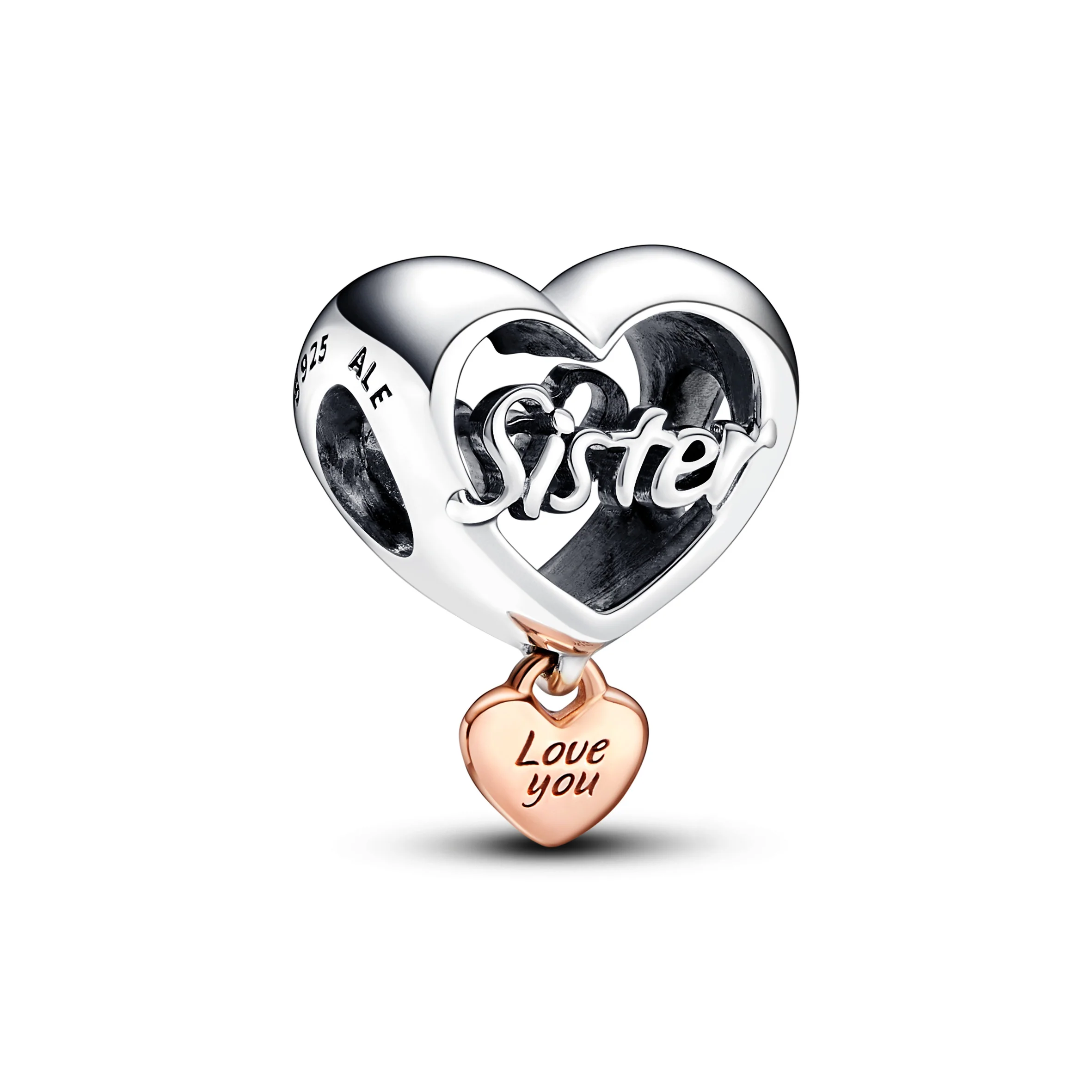 Sister Sterling Silver And 14K Rose Gold-Plated Charm - Image 4