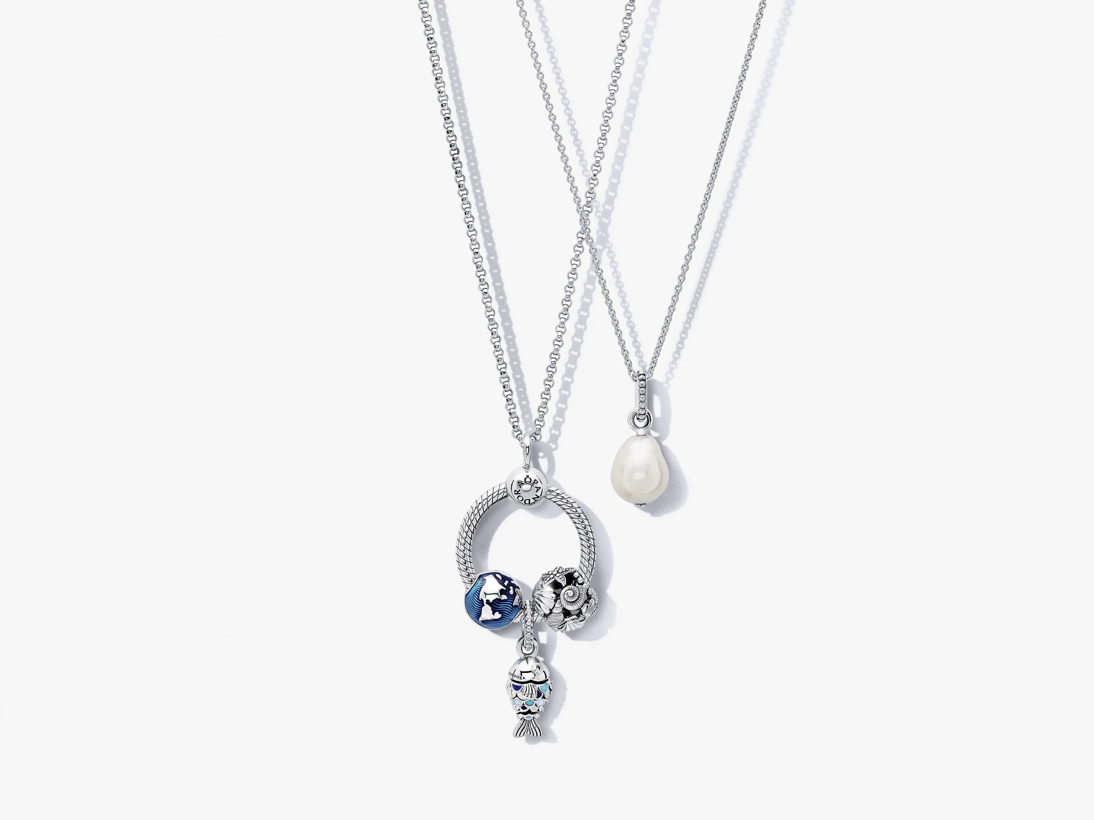 Small Sterling Silver O Pendant - Image 4