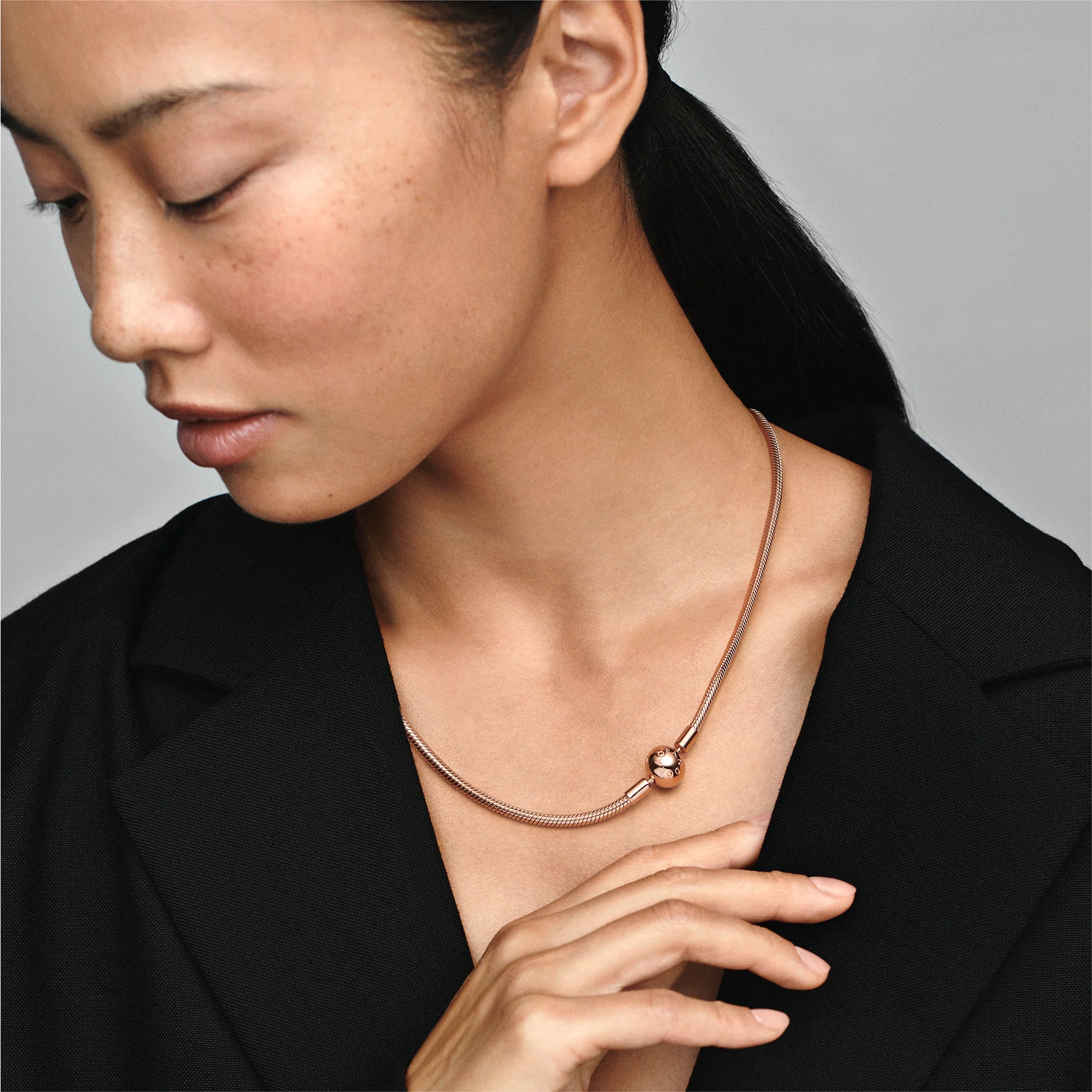 Snake Chain 14K Rose Gold-Plated Necklace - Image 2
