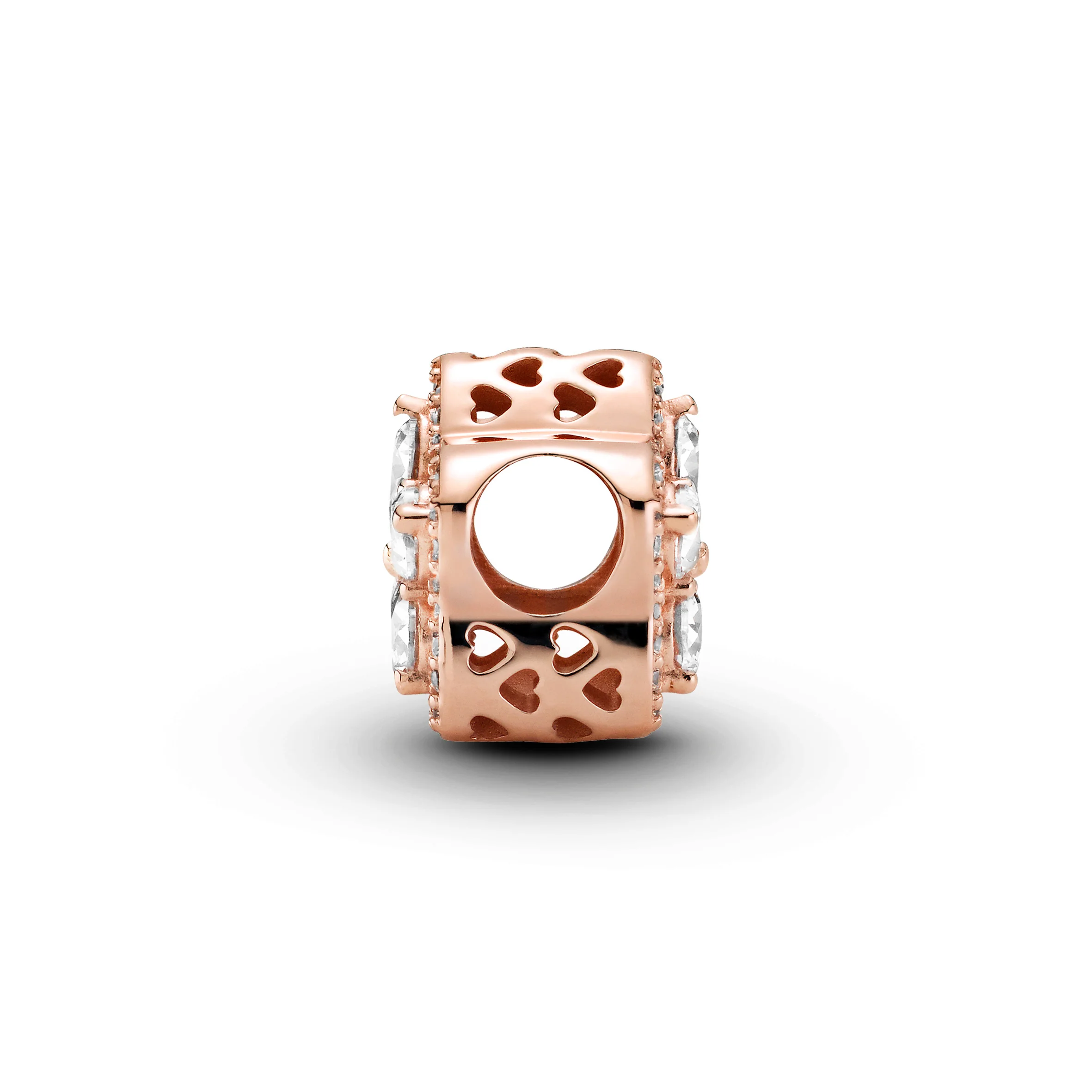 Snowflake 14K Rose Gold-Plated Charm With Clear Cubic Zirconia - Image 7