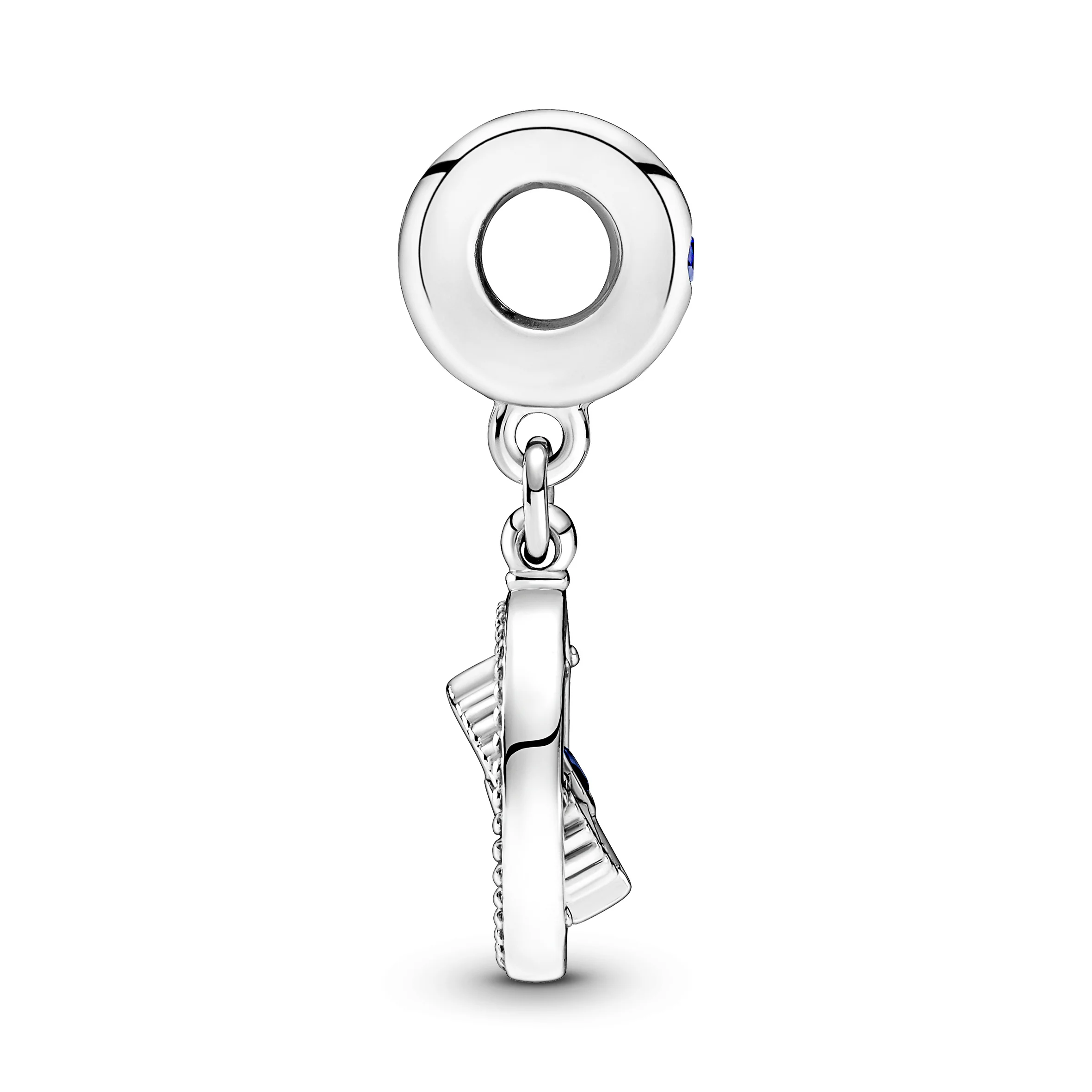 Spinning Compass Sterling Silver Dangle With True Blue Crystal - Image 5